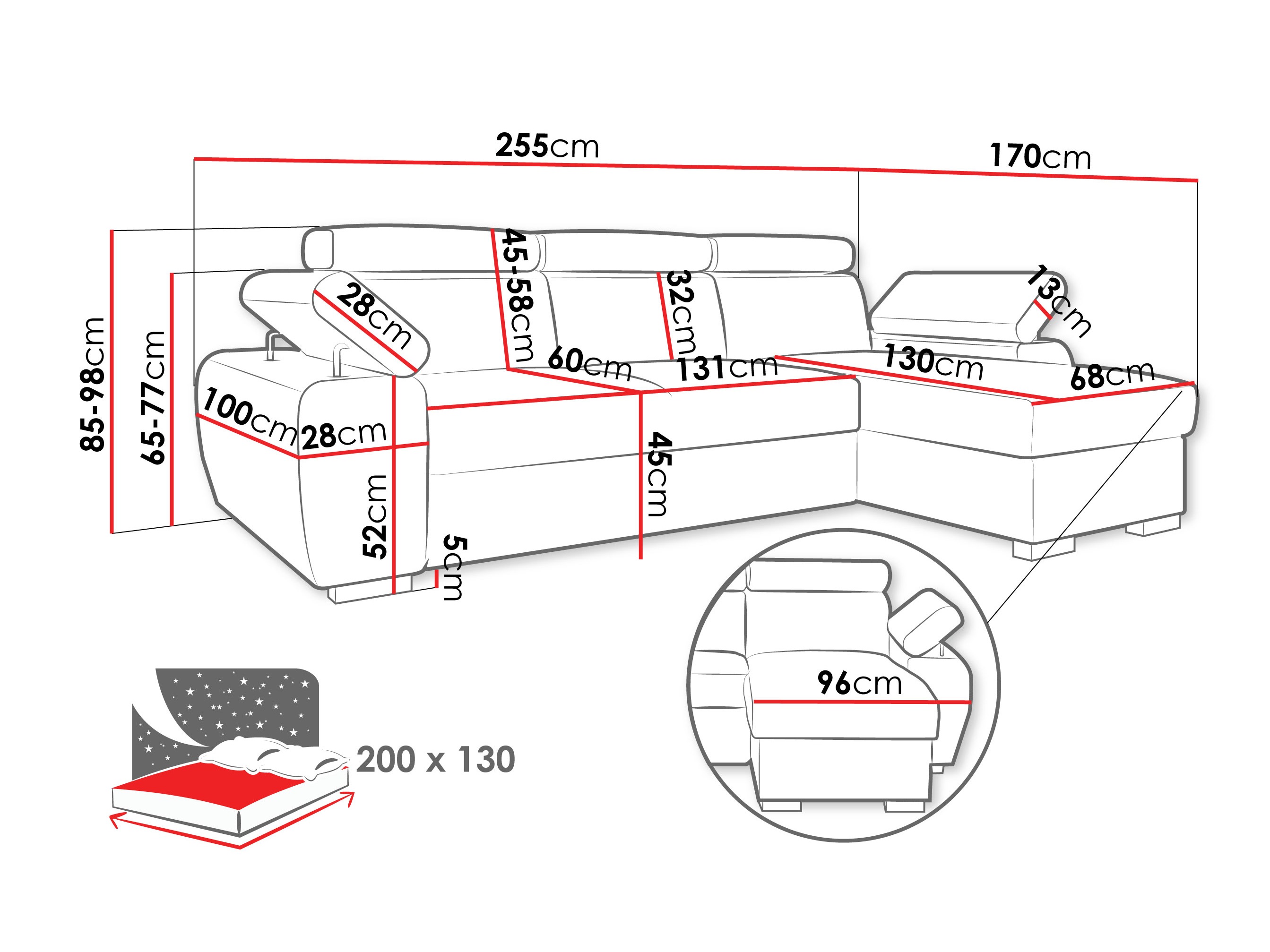 Kotna garnitura Columbus 252 (Lumo 65)