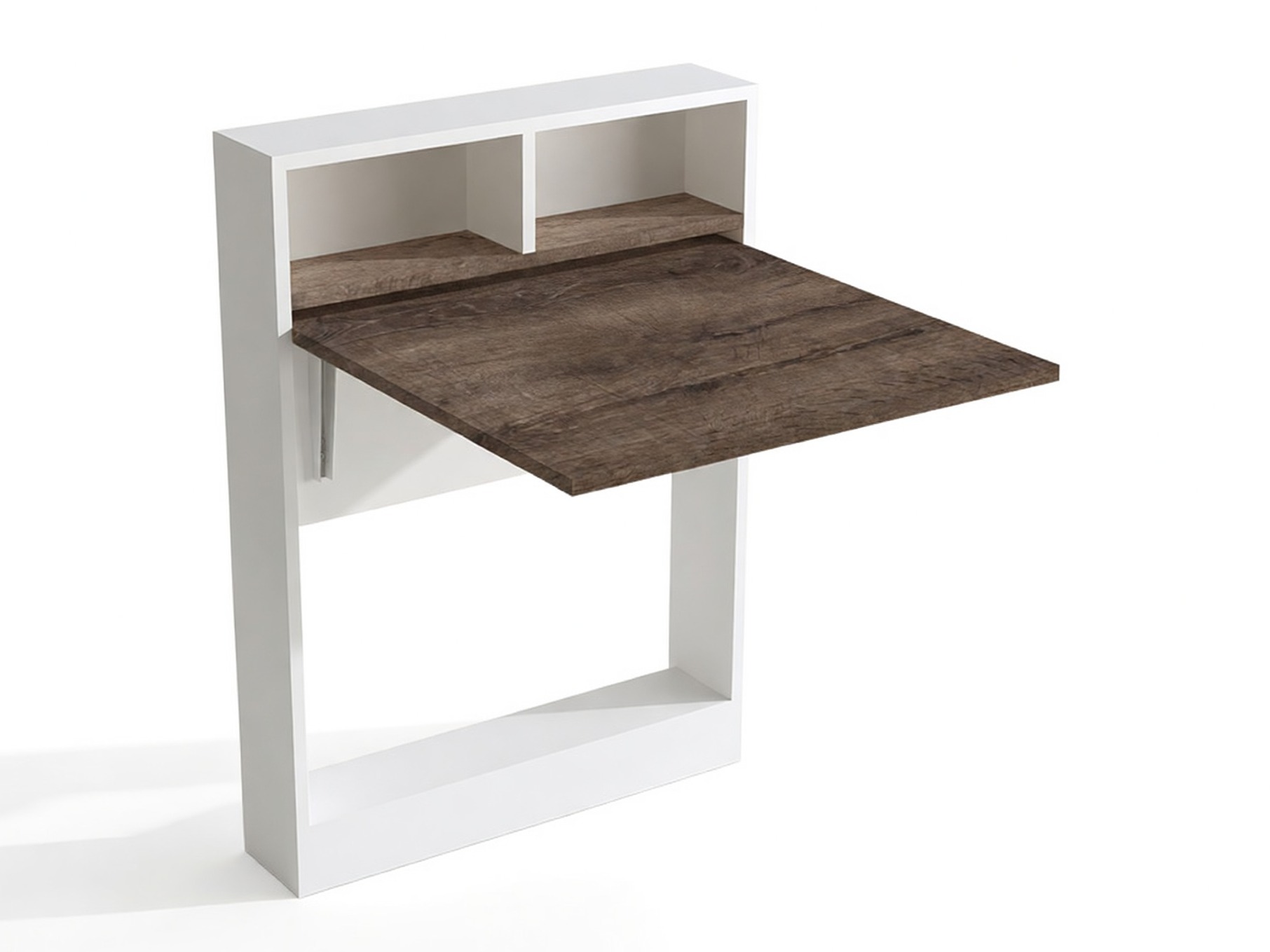 Zložljiva miza Kailua 187 (Bela + Svetlo rjava)