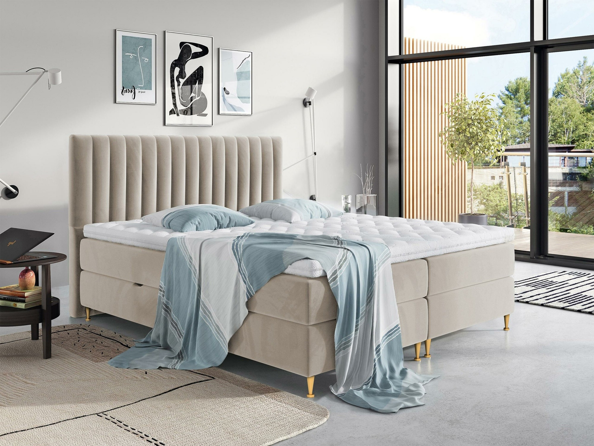 Boxspring postelja ComfiDream Fjorina (Fresh 01)