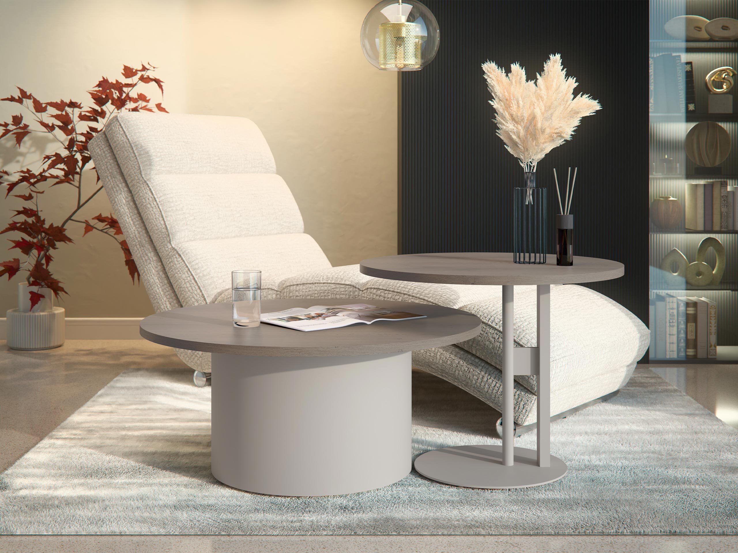 Komplet klubskih mizic Oswego 160 (Hrast)