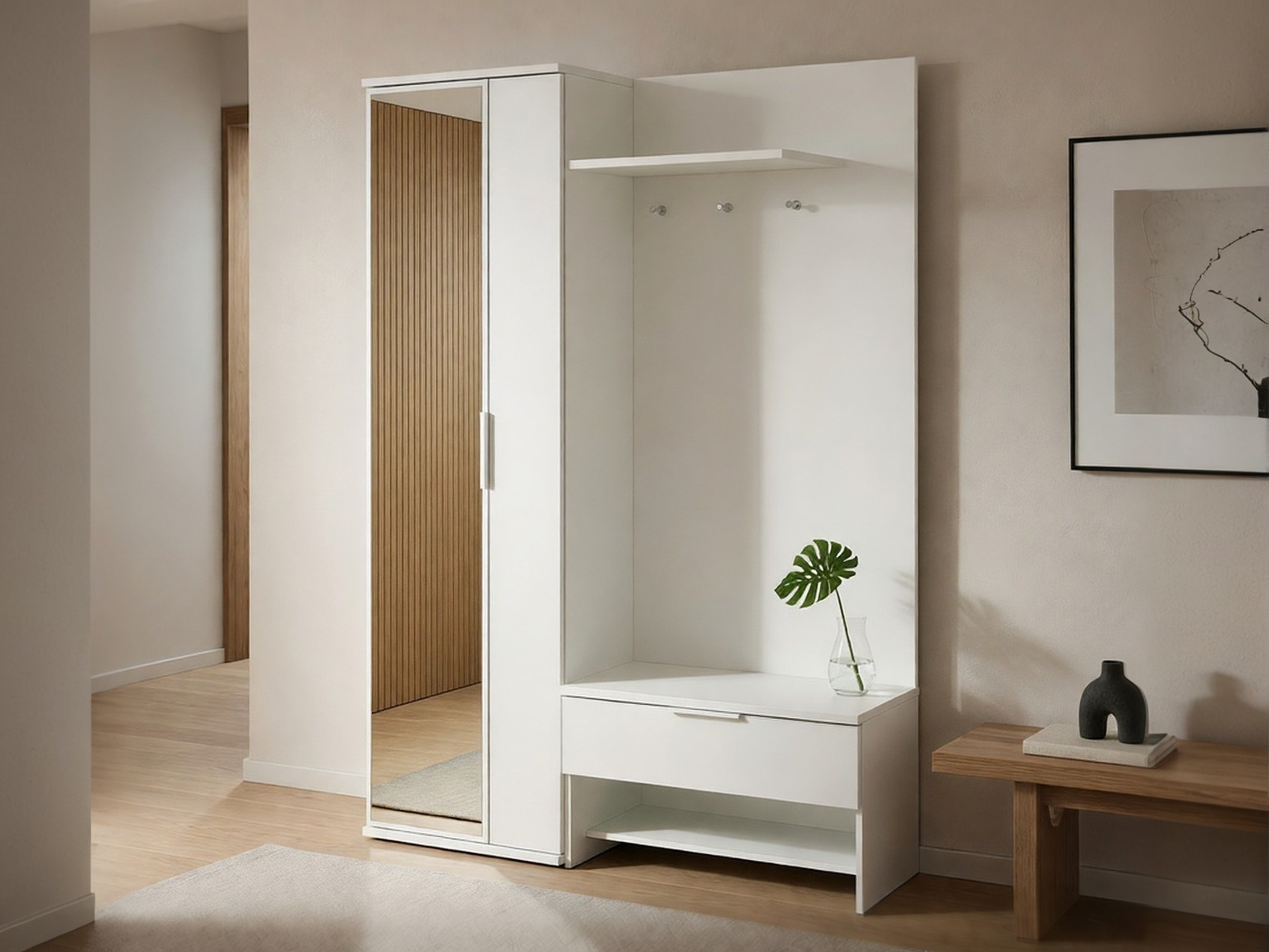 Komplet za predsobo Honolulu 160 (Bela)