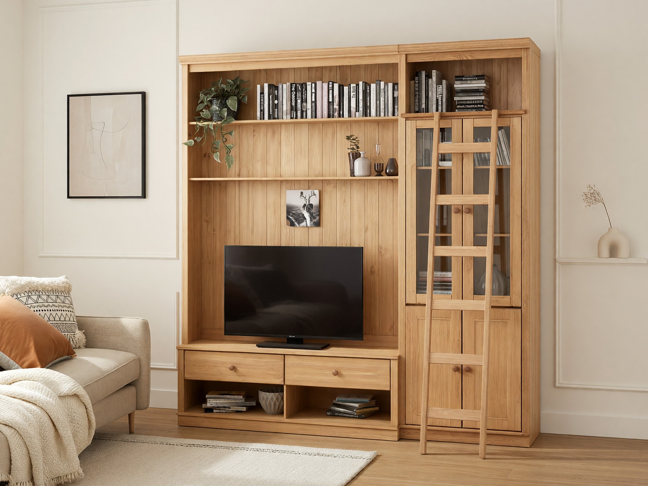 Komplet za dnevno sobo Saltoro 125 (Svetlo rjava)