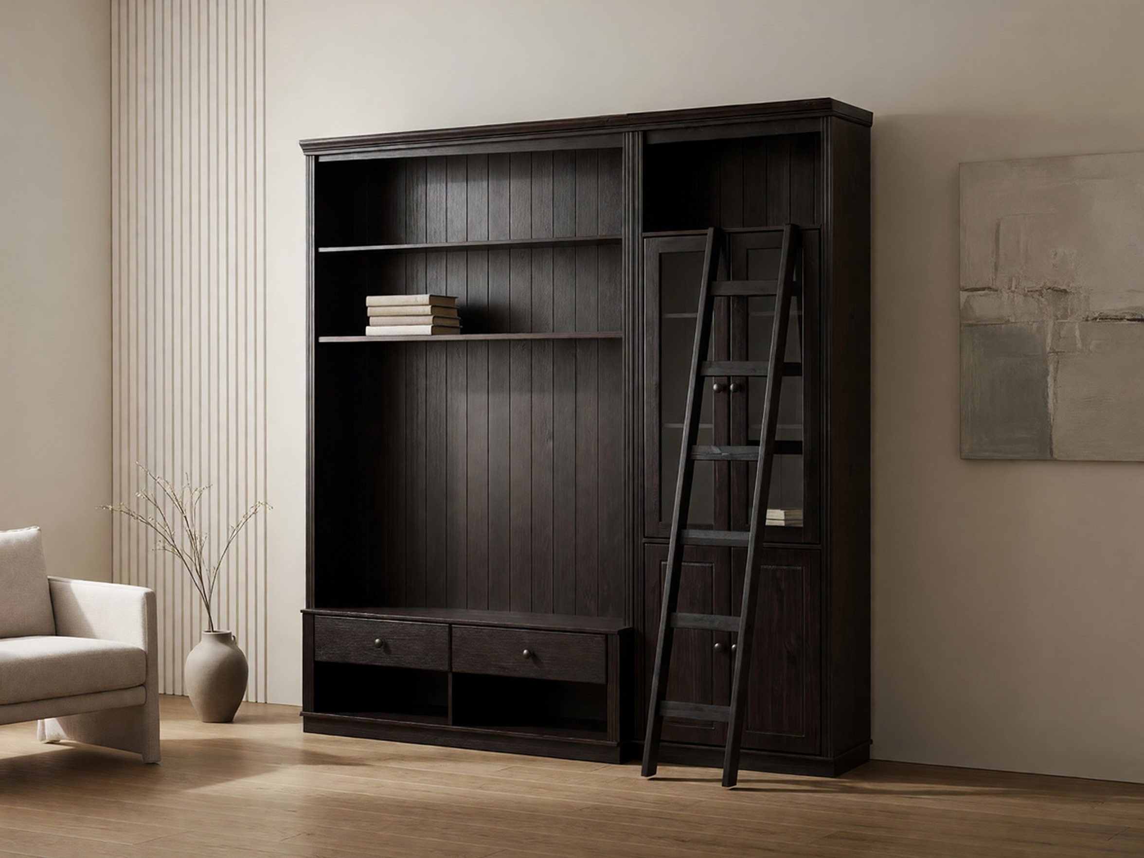 Komplet za dnevno sobo Saltoro 125 (Temno rjava)