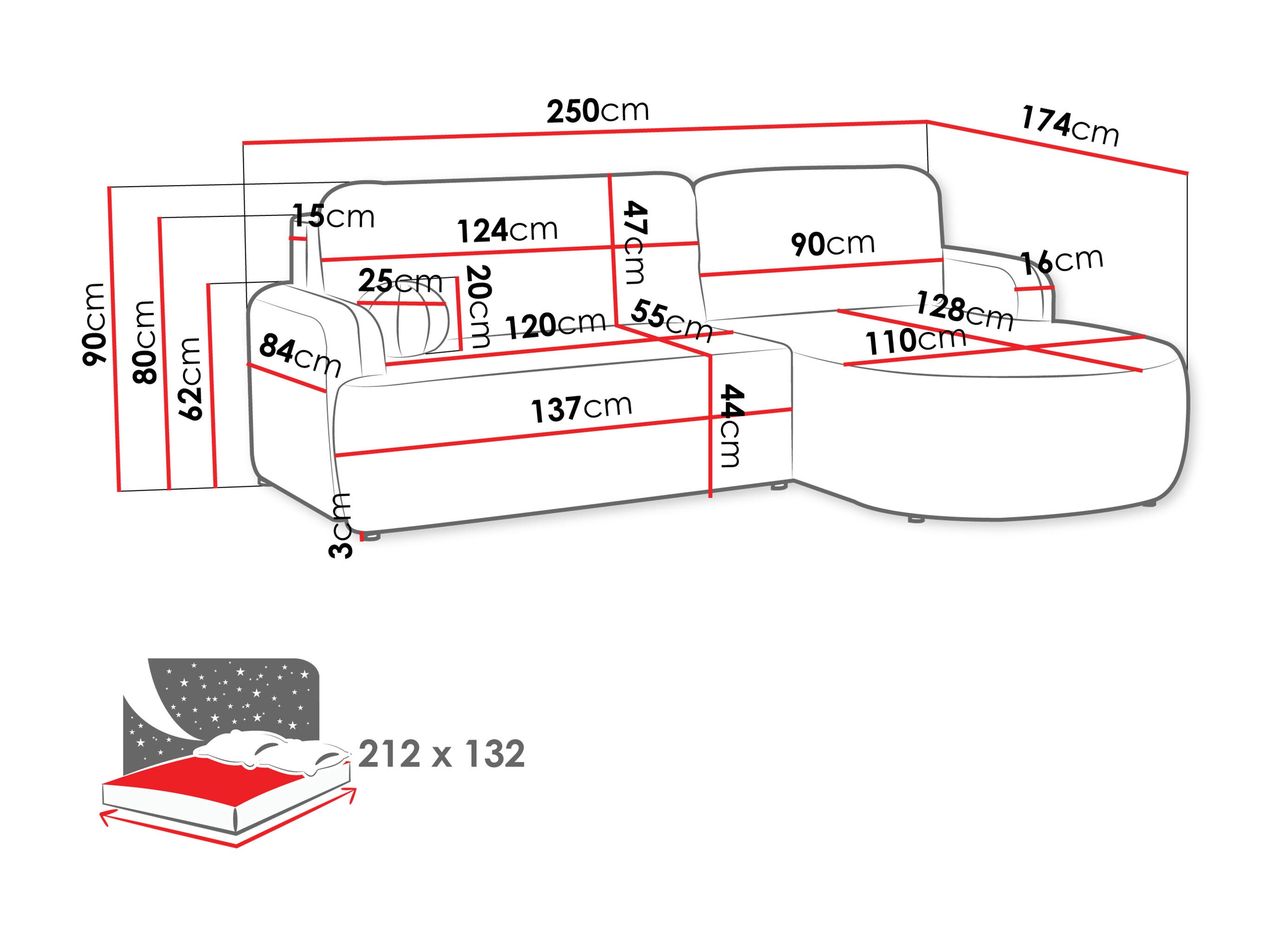 Kotna garnitura Comfivo Popis (Lambi 07)