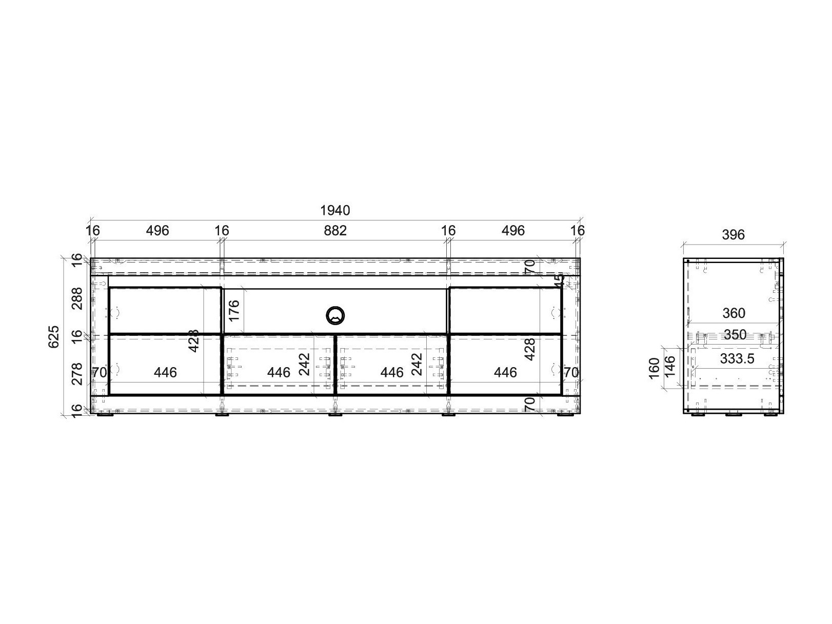 Komplet za dnevno sobo Ophtola 121 (Levo)