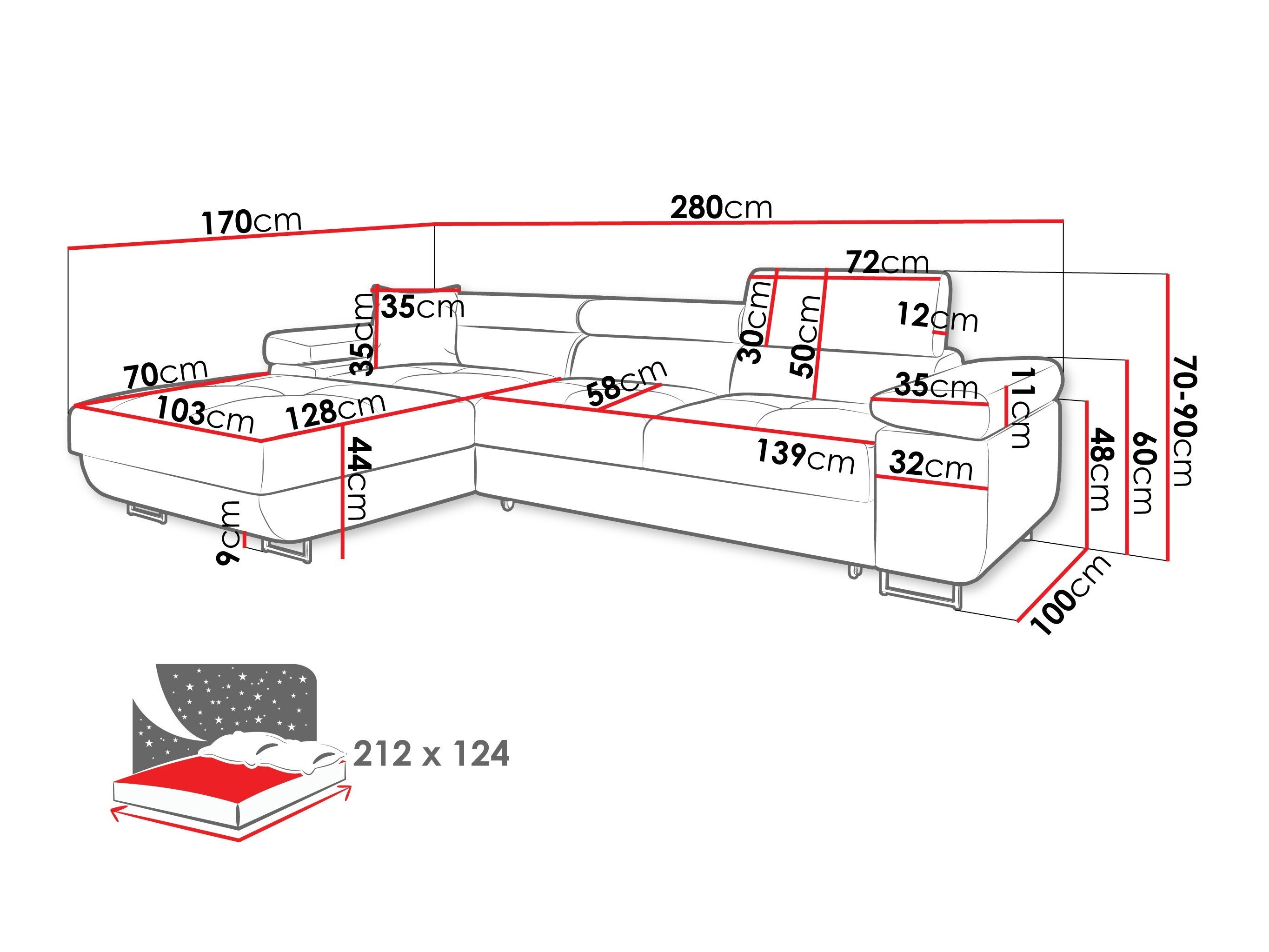 Kotna garnitura Comfivo Vinetum II (Manila 18)