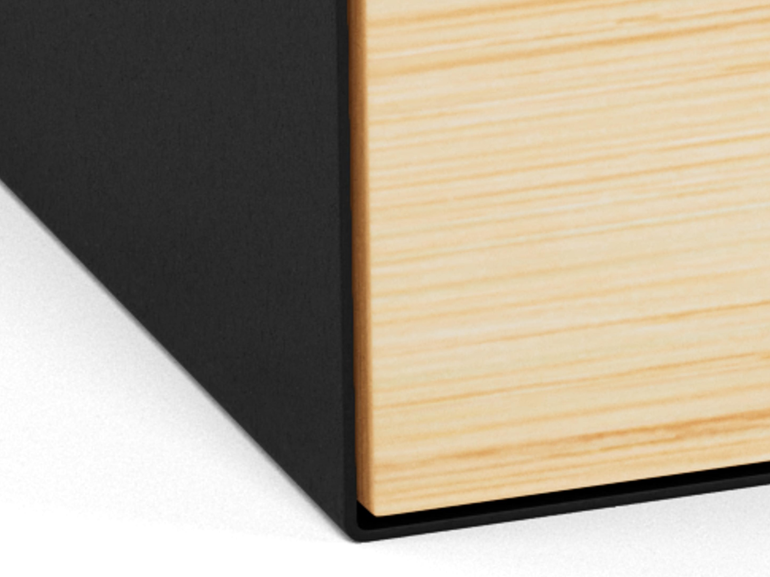 Nočna omarica Norsica 375 (Črna + Svetel les)