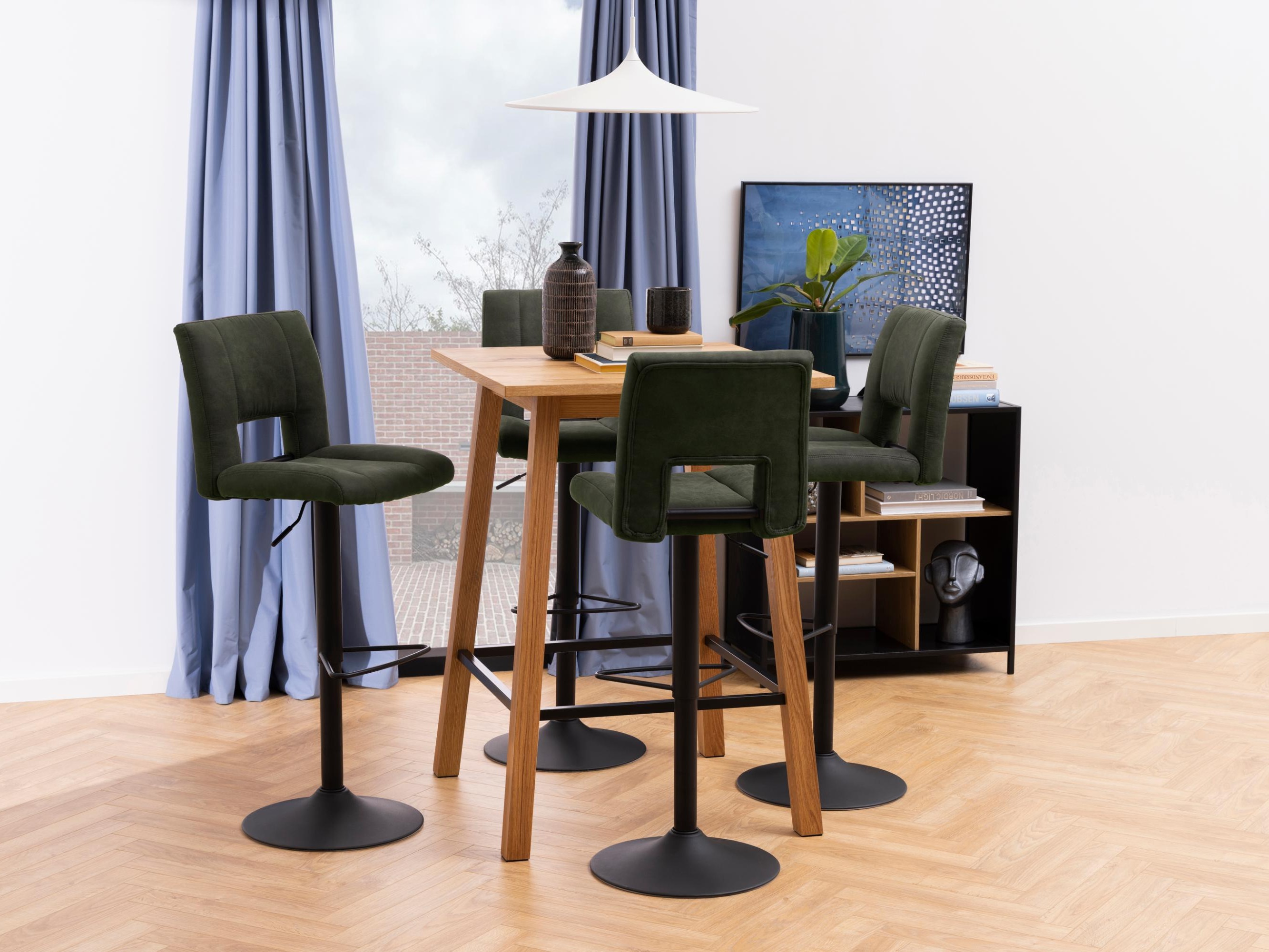 Srednje visok barski stol Norsica 286 (Kaki)