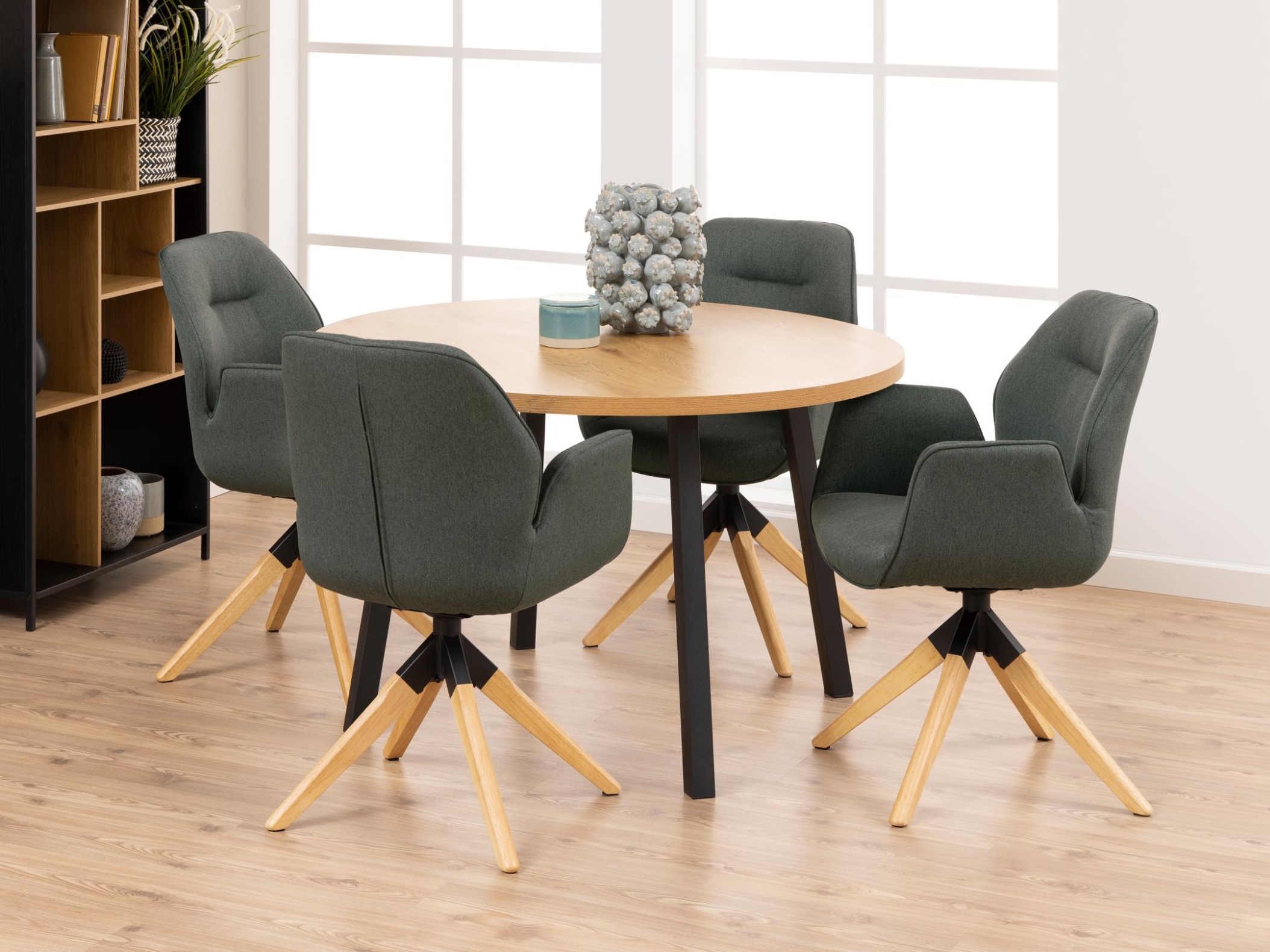 Stol Norsica 391 (Temno siva + Svetel les)