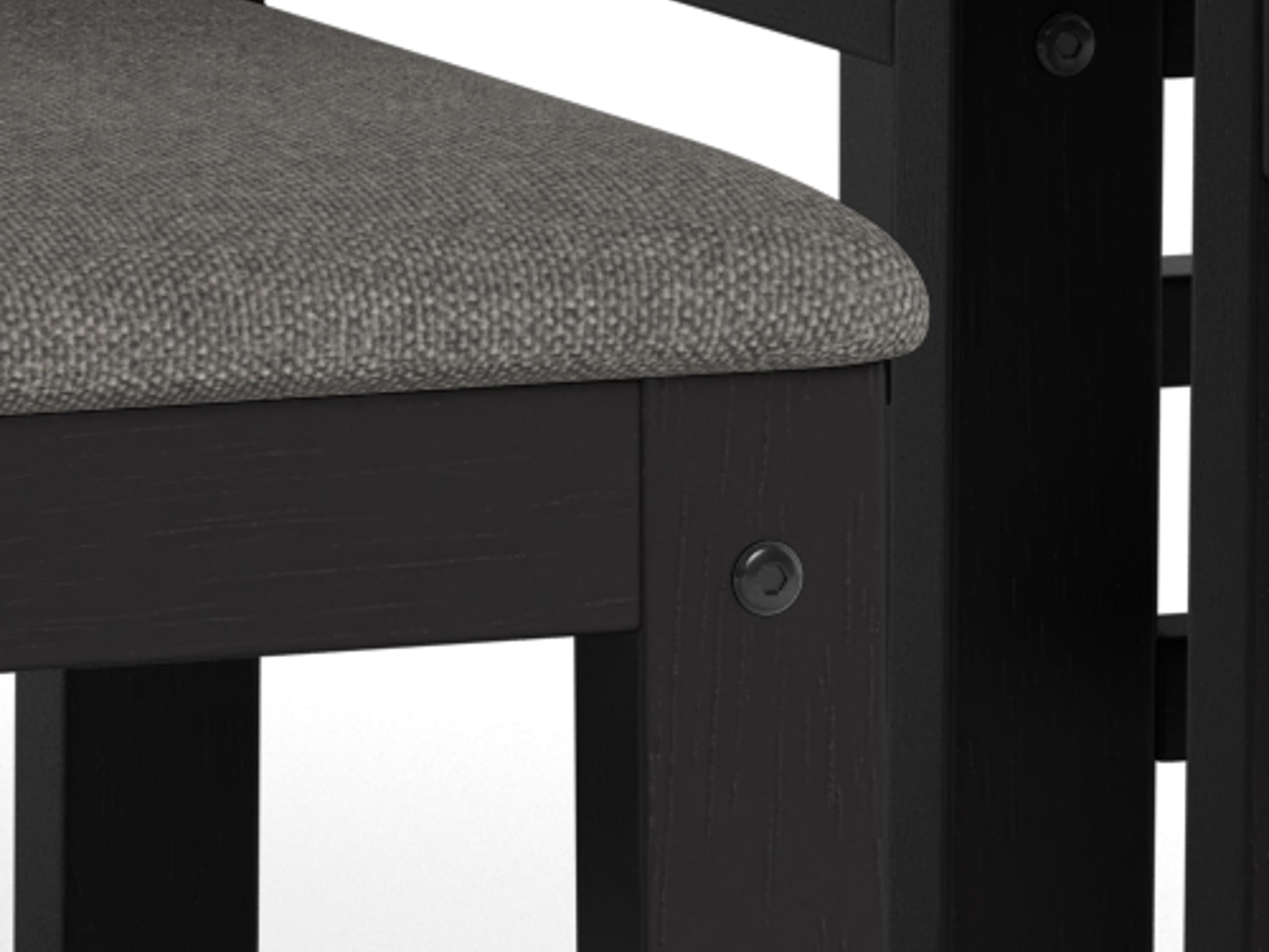 Jedilniški komplet Norsica 857 (Črna + Svetlo siva)