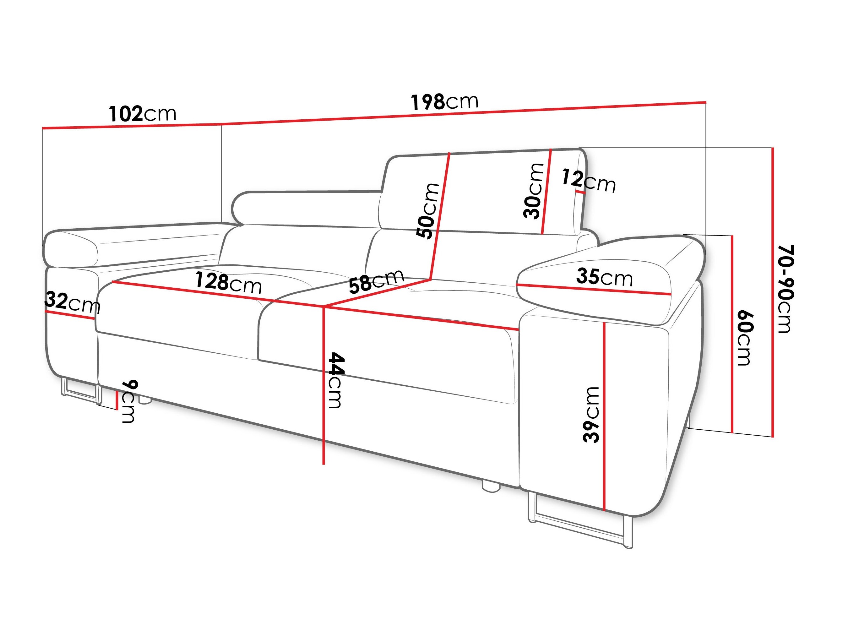 Kavč Comfivo Vinetum II (Soft 017 + Lux 05)