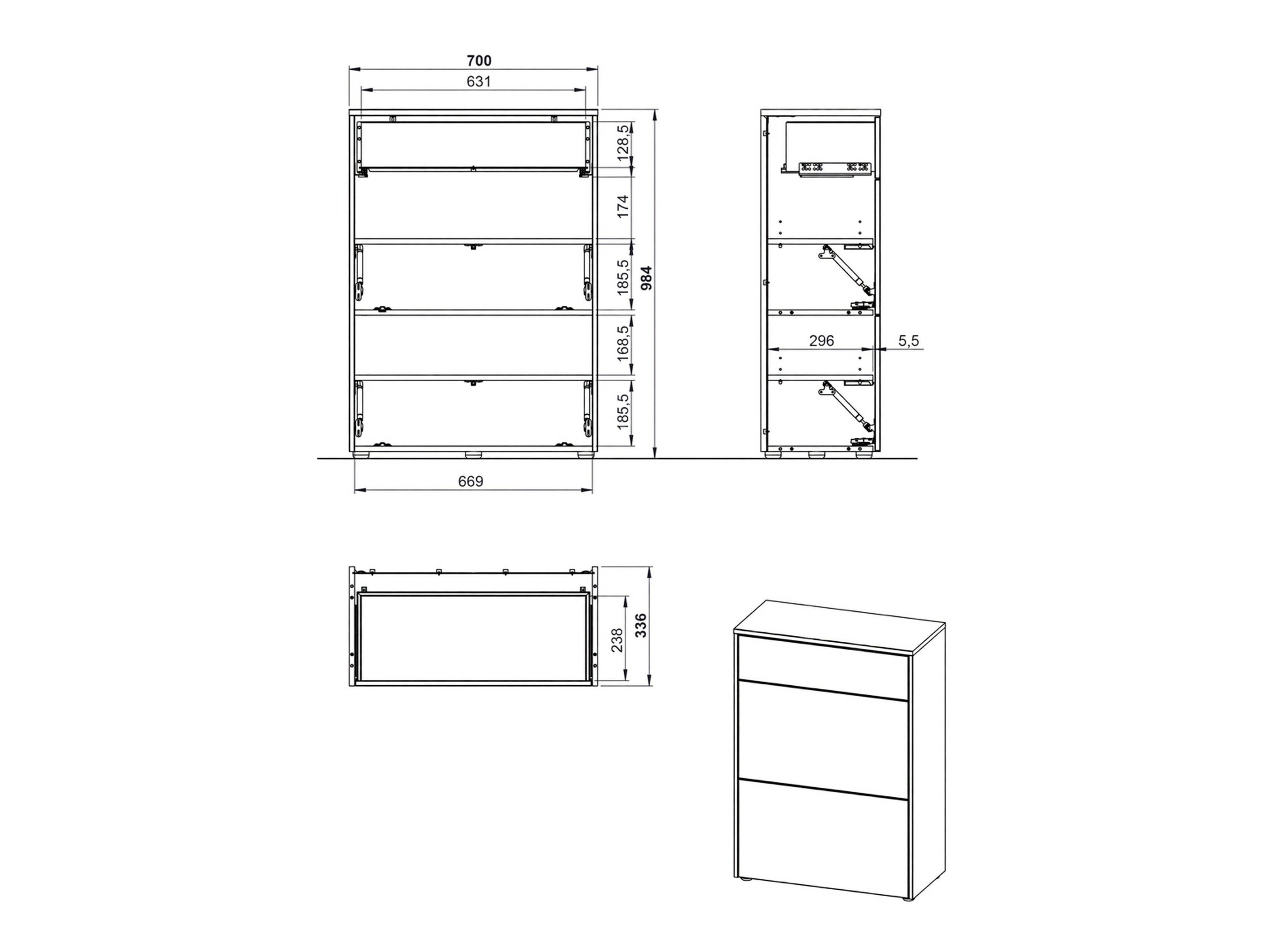 Omarica za čevlje Levfena 102 (Kašmir + Navarra hrast)