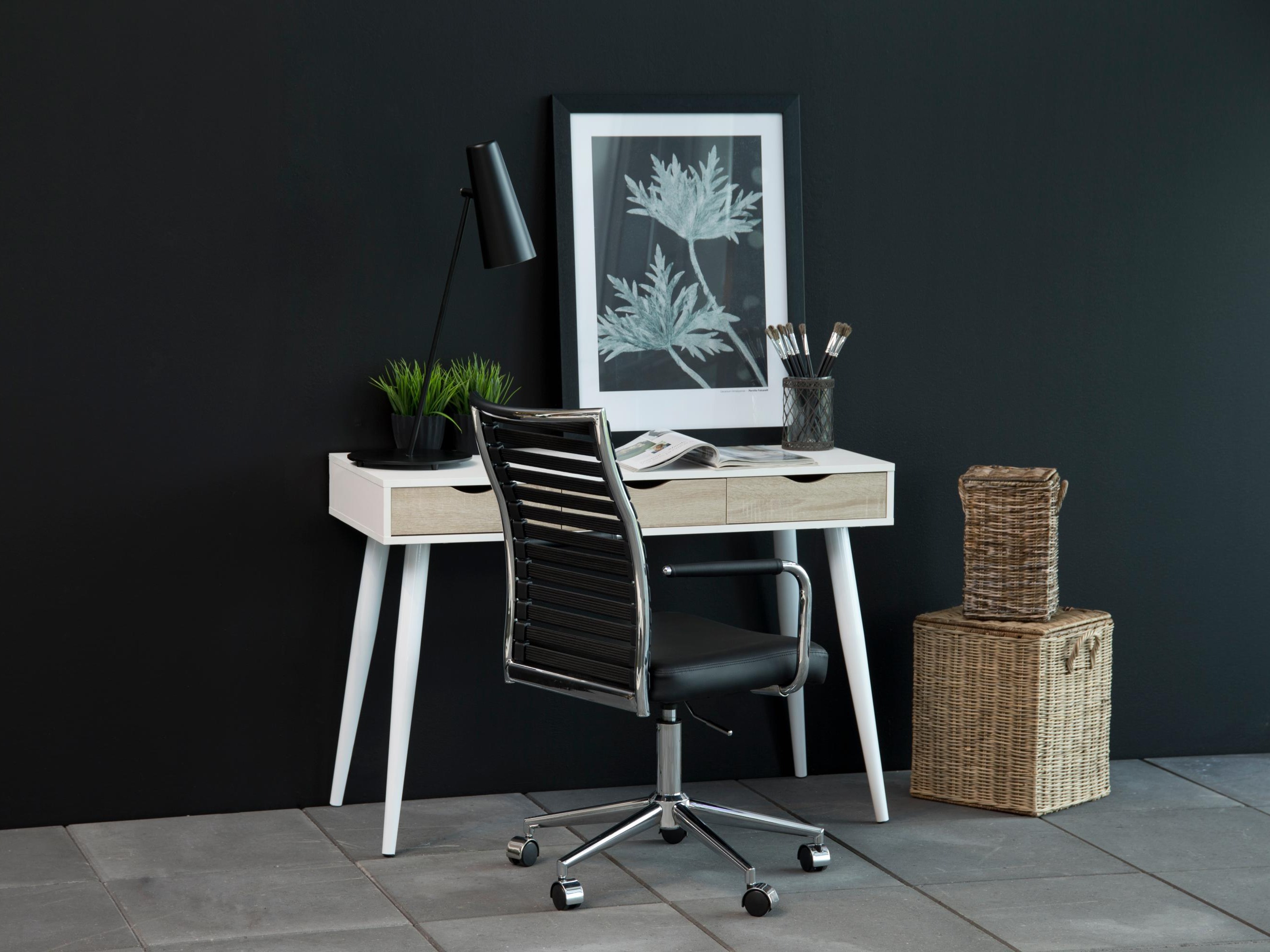 Pisalna miza Norsica 113 (Bela + Hrast)