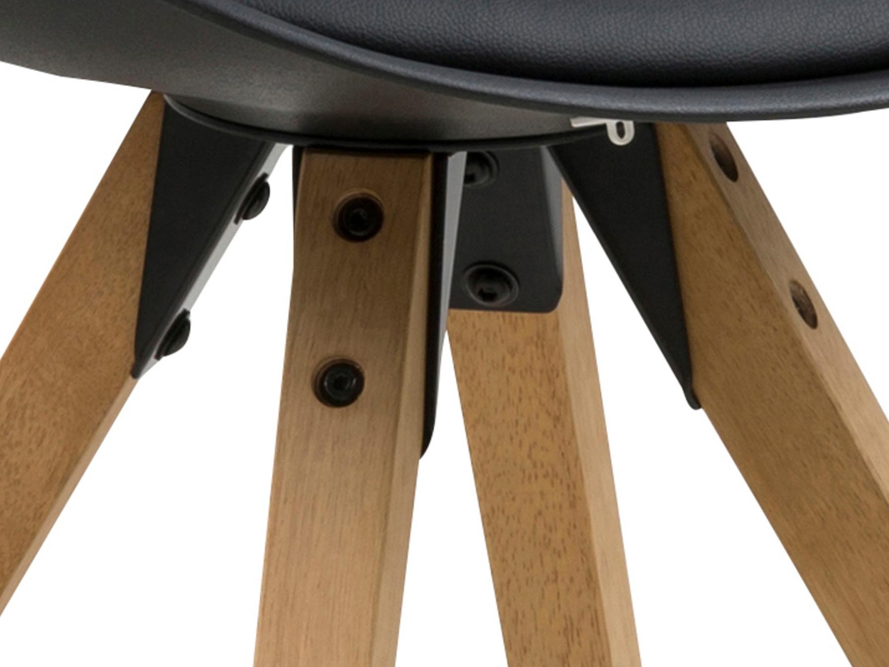 Stol Norsica 133 (Črna + Svetel les)