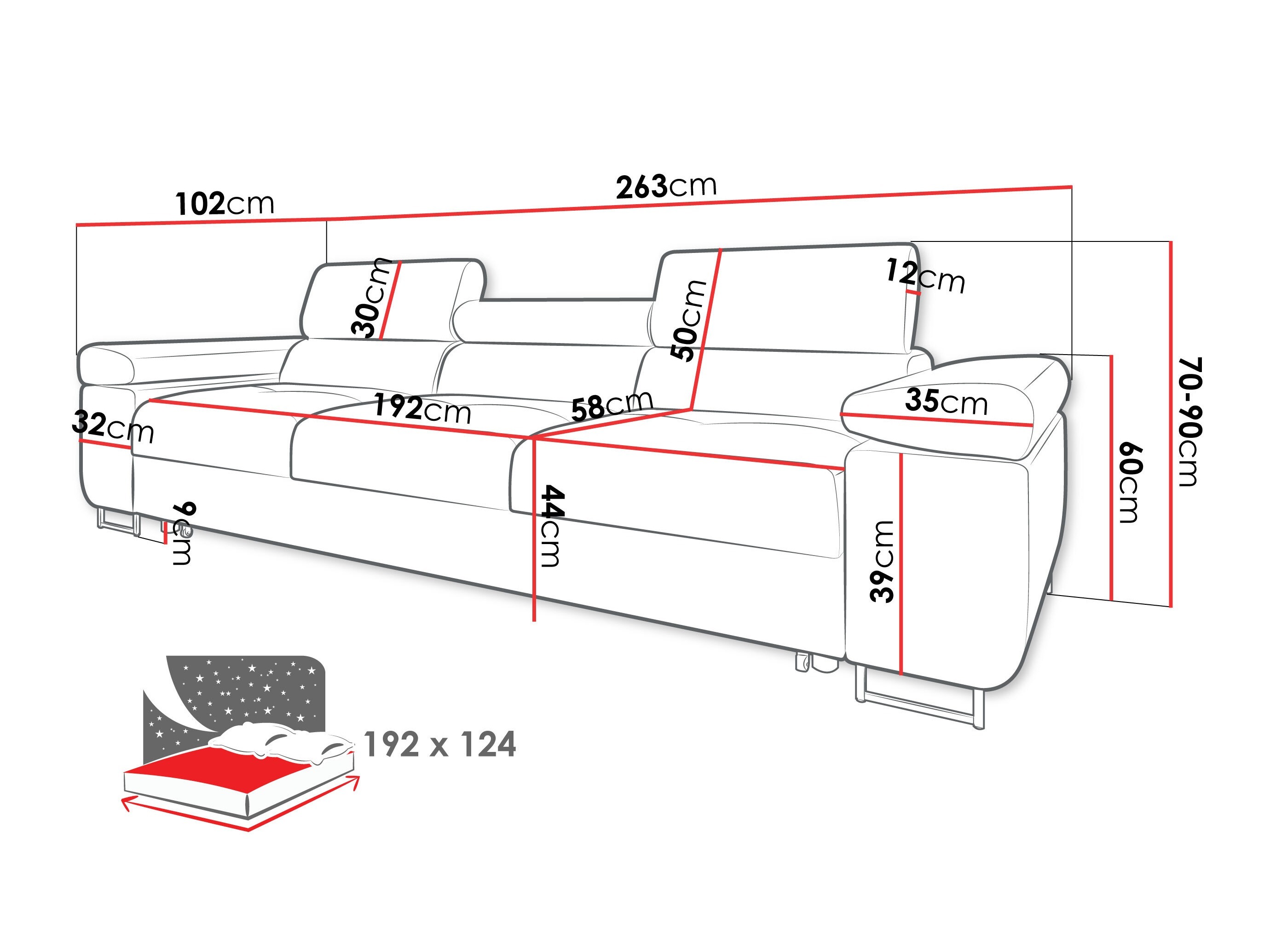 Raztegljiv kavč Comfivo Vinetum (Manila 02)