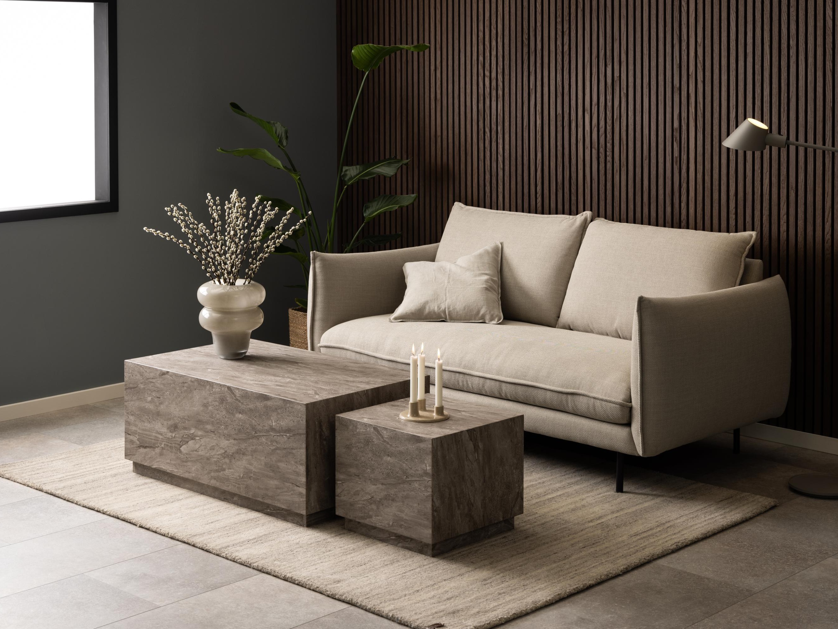 Komplet klubskih mizic Norsica 894 (Sivi marmor)