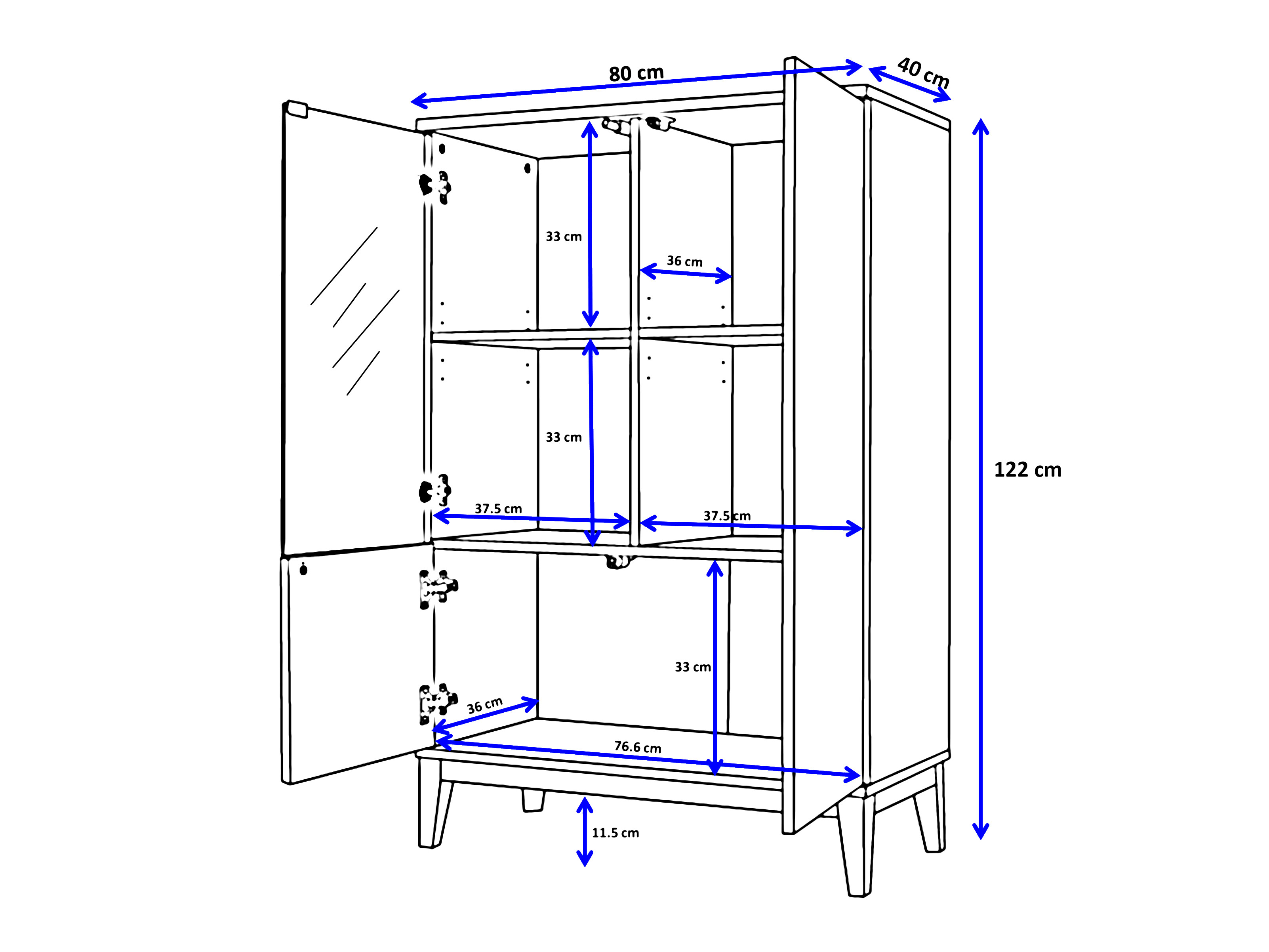 Omarica Felmelo 102 (Bela + Wotan hrast)
