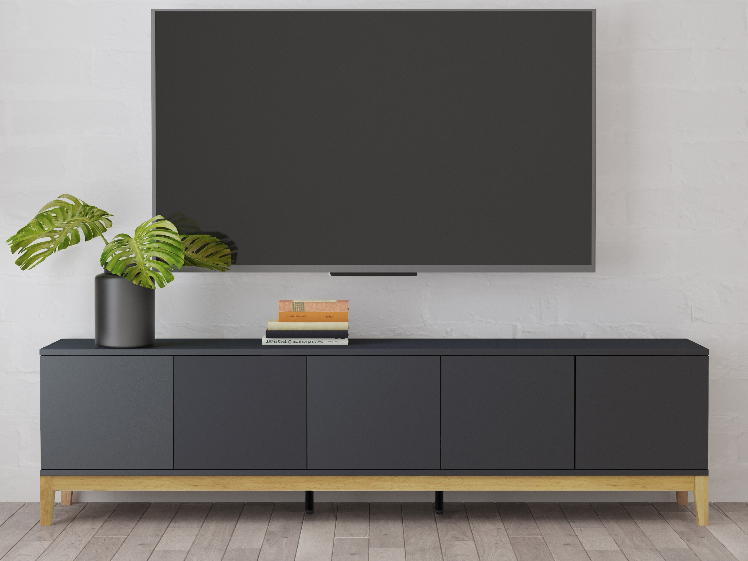 TV-omarica Felmelo 100 (Siva + Wotan hrast)