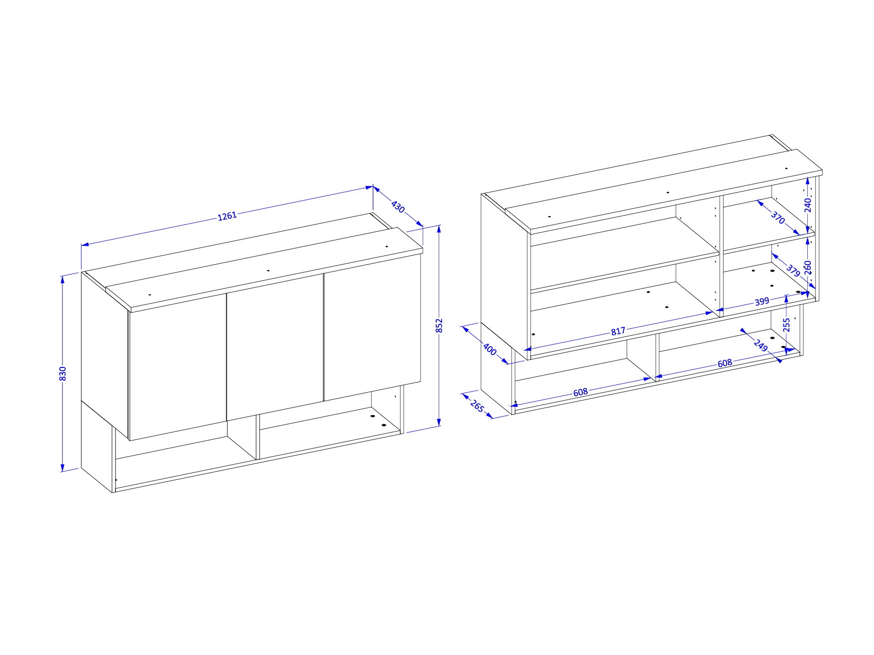 Stenska omarica Nolcala 104 (Hrast + Bež)