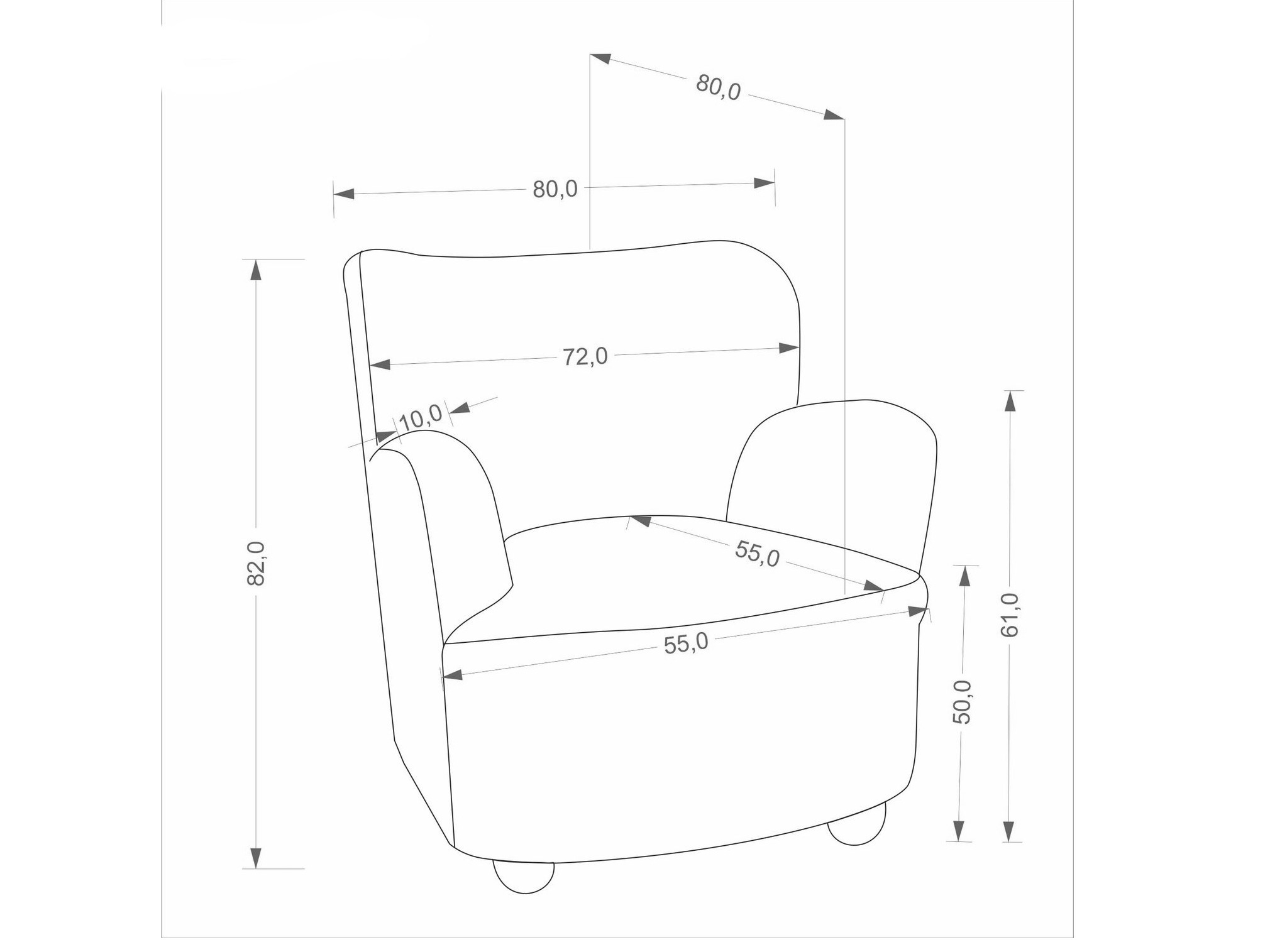 Fotelj Houston 2097 (Svetlo rjava)