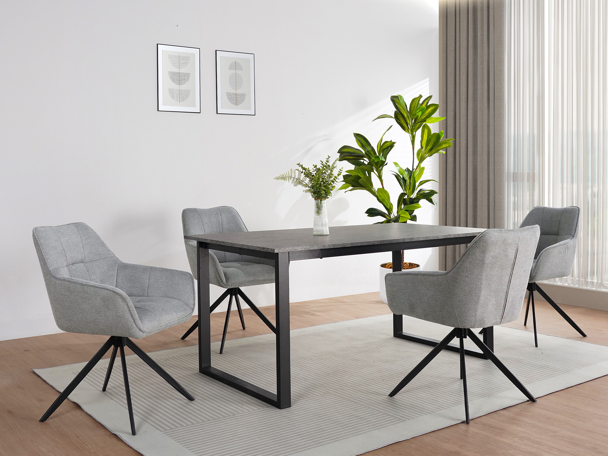 Miza Denton 1538 (Črna + Beton)