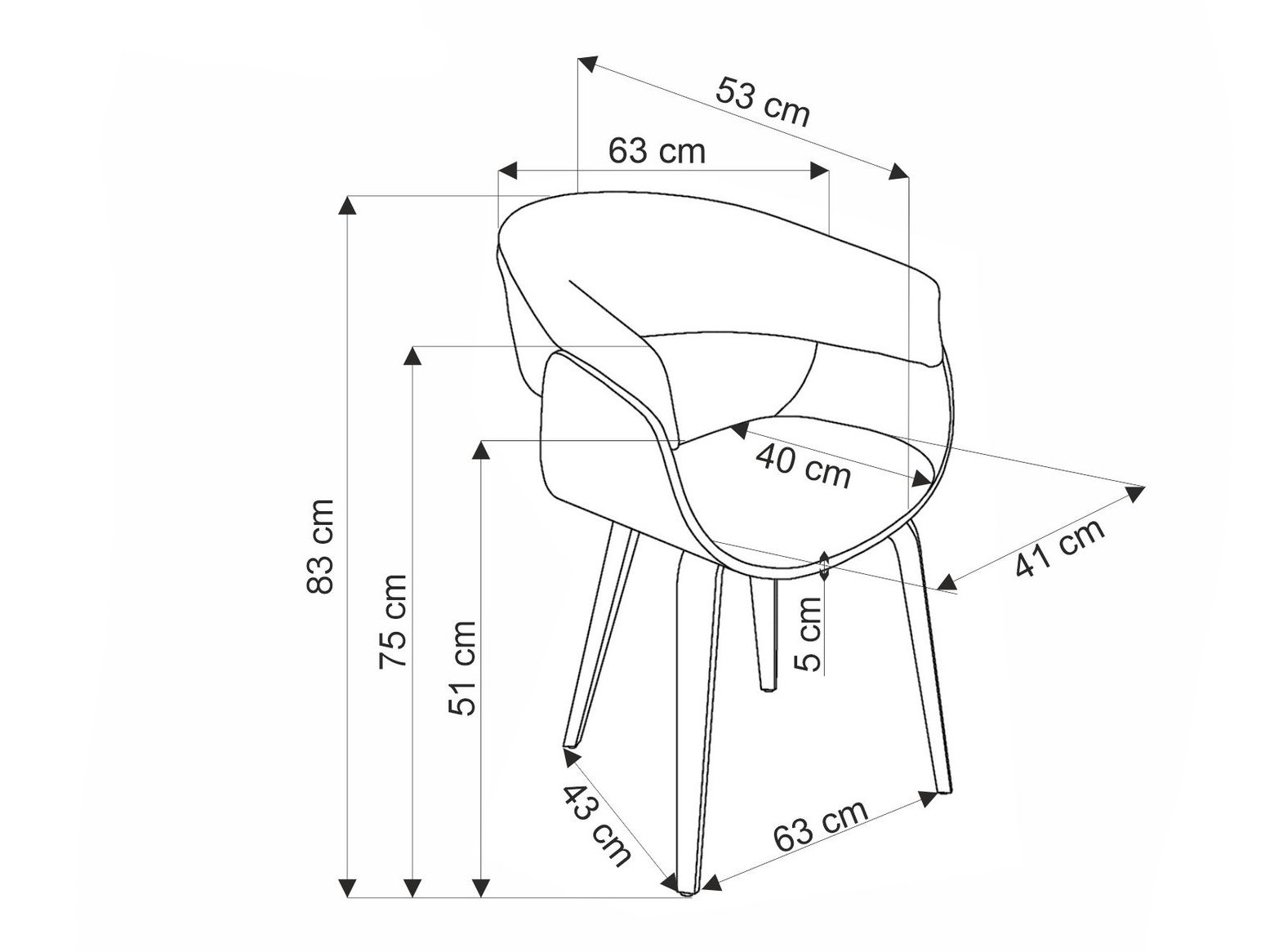 Stol Houston 1597 (Siva + Oreh)