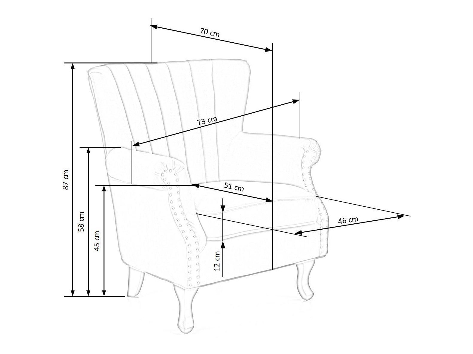 Fotelj Houston 1105 (Temno modra)