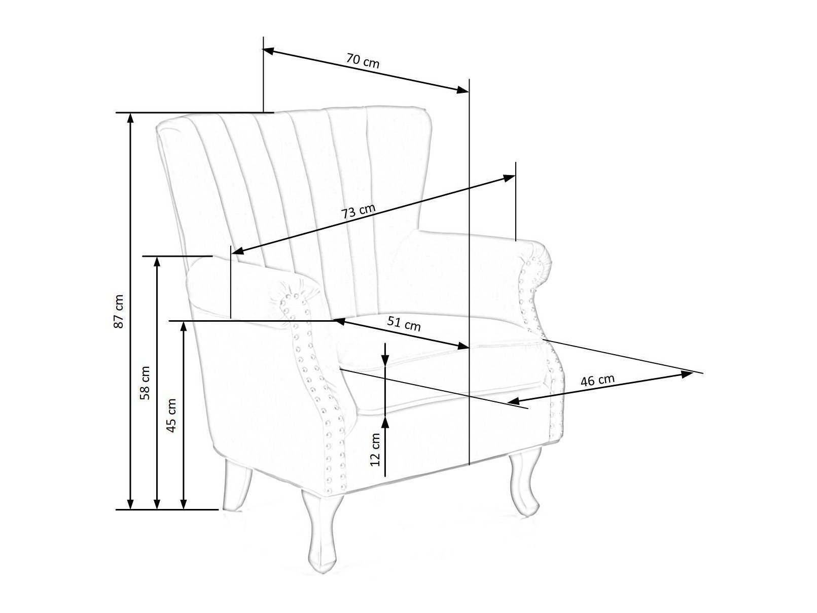 Fotelj Houston 1105 (Temno rumena)