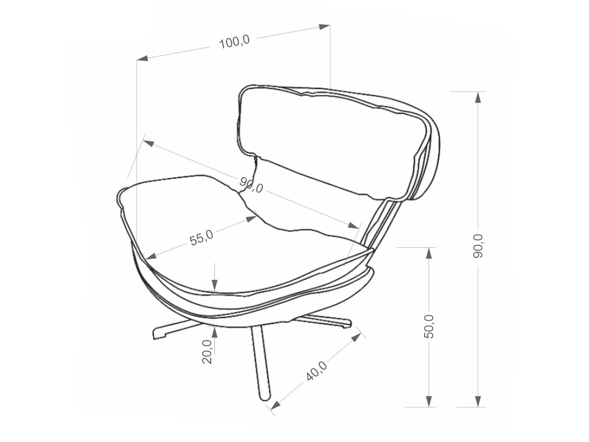 Fotelj Houston 2107 (Rjava)
