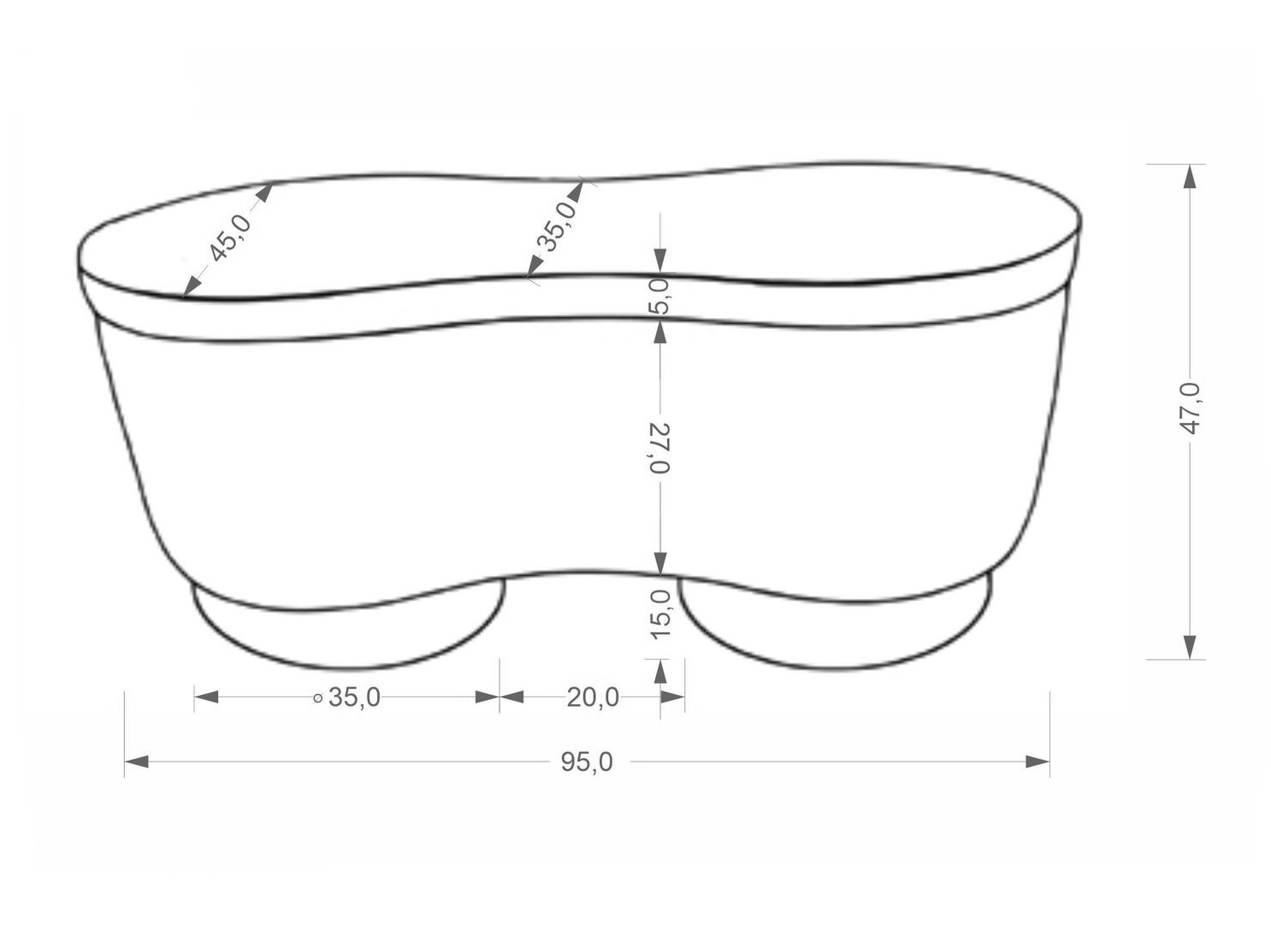 Klop z oblazinjenjem Houston 2110 (Siva)