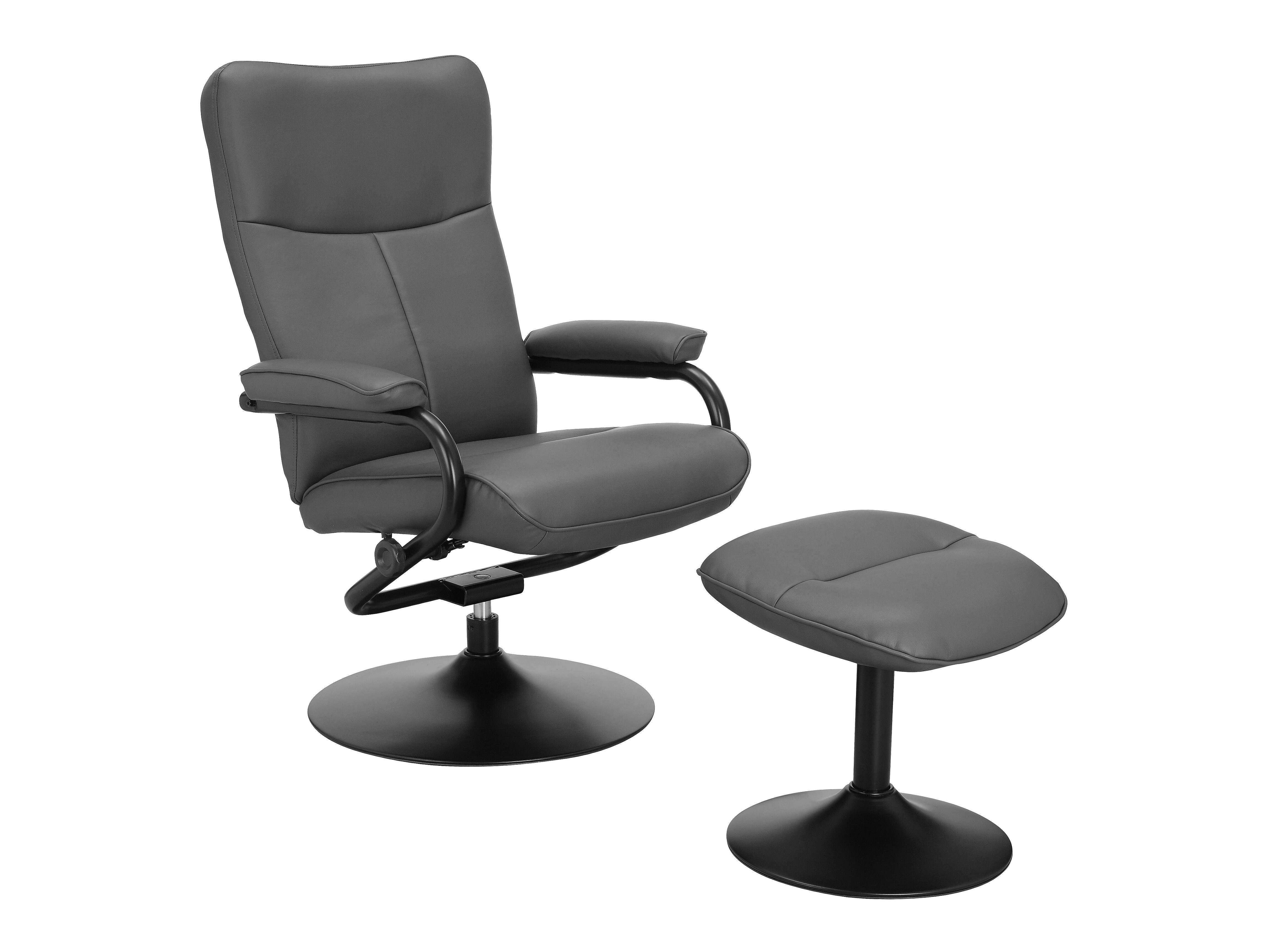 Fotelj s počivalnikom Denton 1540 (Siva)