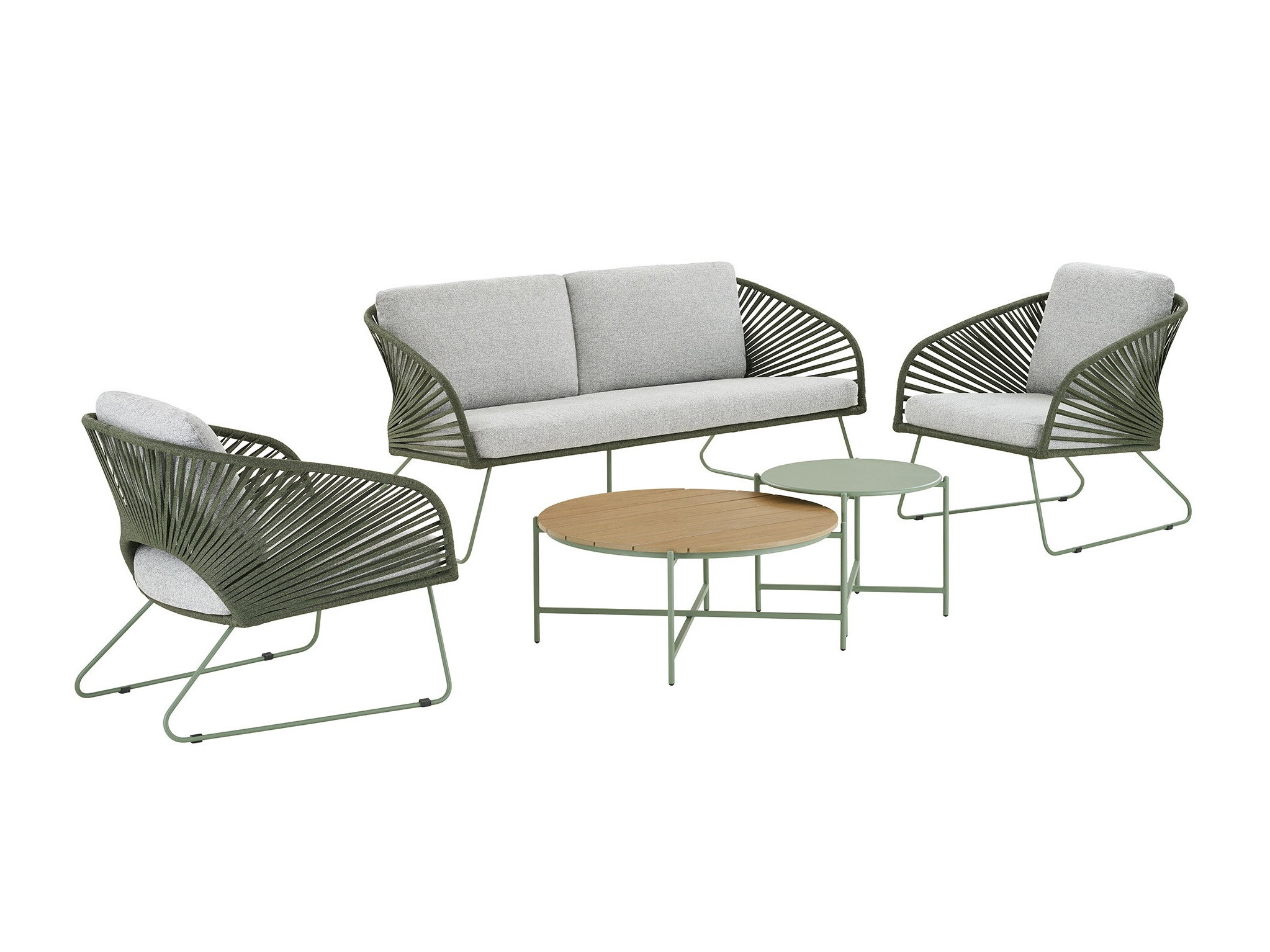 Komplet vrtnega pohištva Brea 298 (Siva + Zelena)