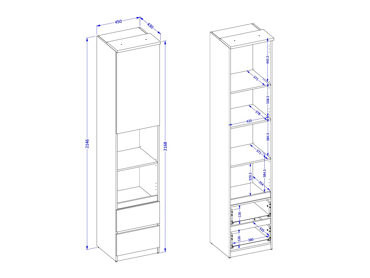 Regal Nolcala 112 (Hrast + Bež)
