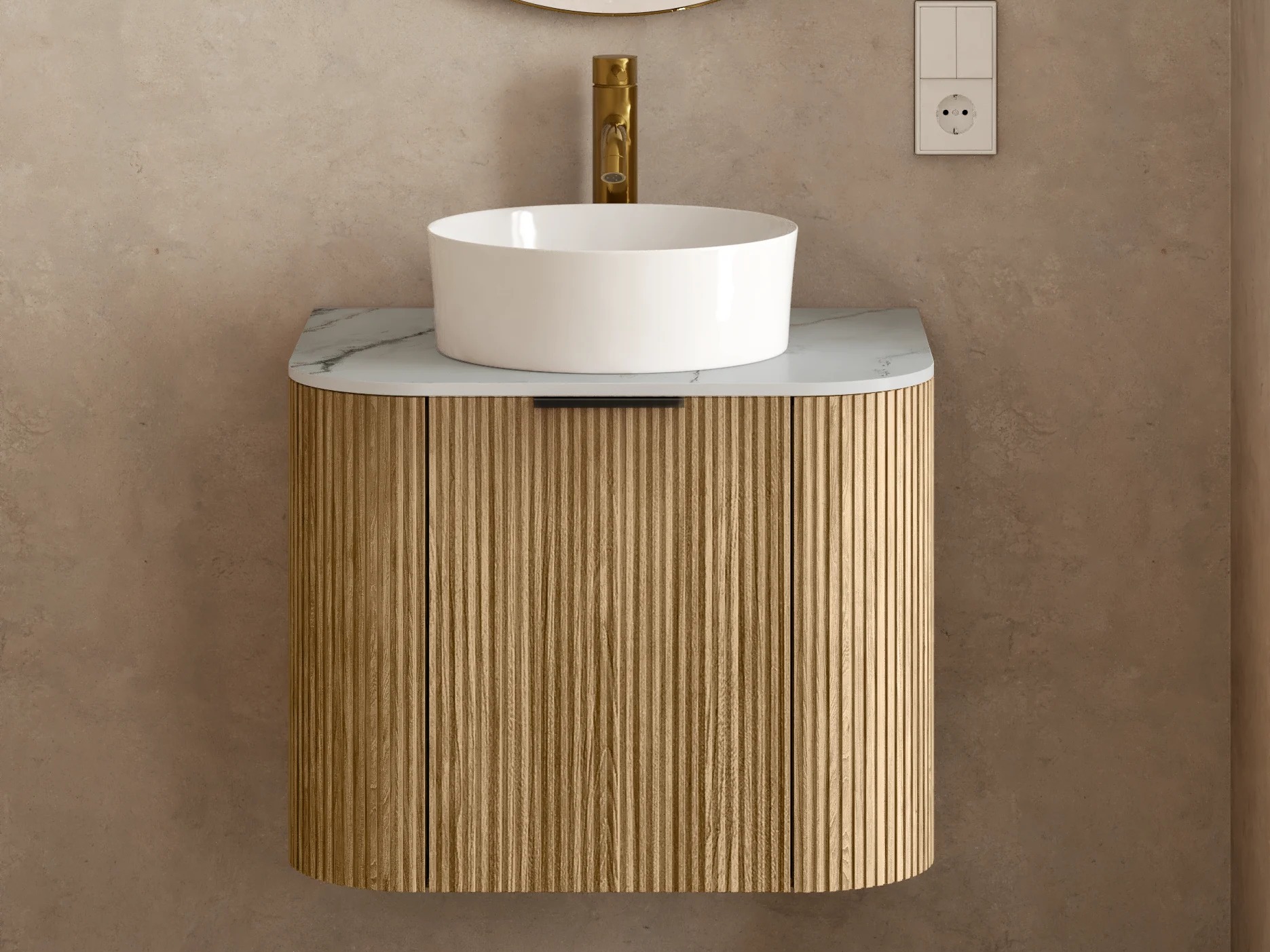 Viseča kopalniška omarica za umivalnik Burleson 624