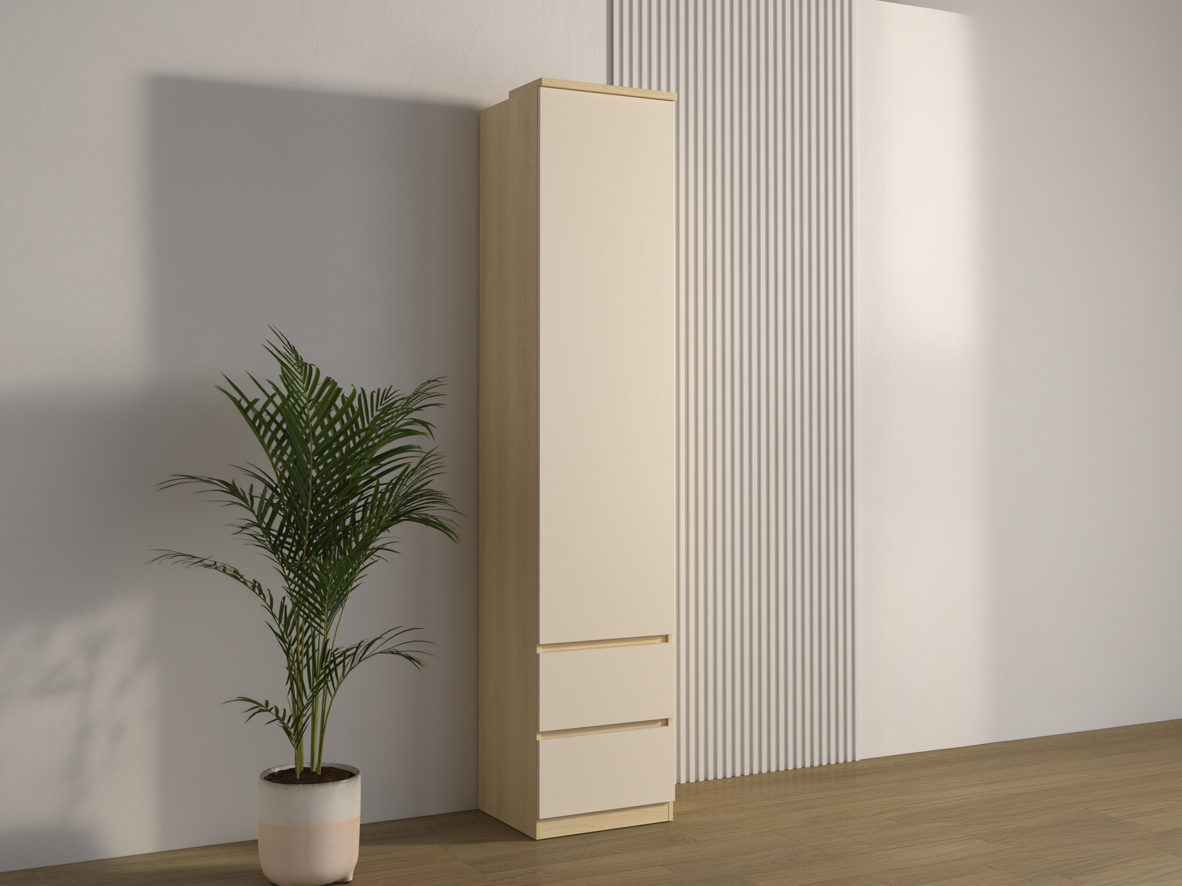 Regal Nolcala 115 (Hrast + Bež)