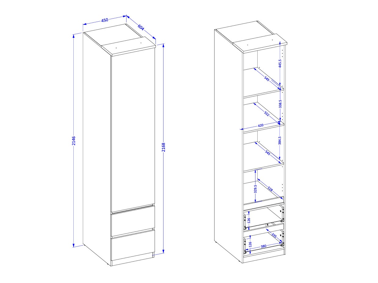 Garderobna omara Nolcala 119 (Hrast + Bež)