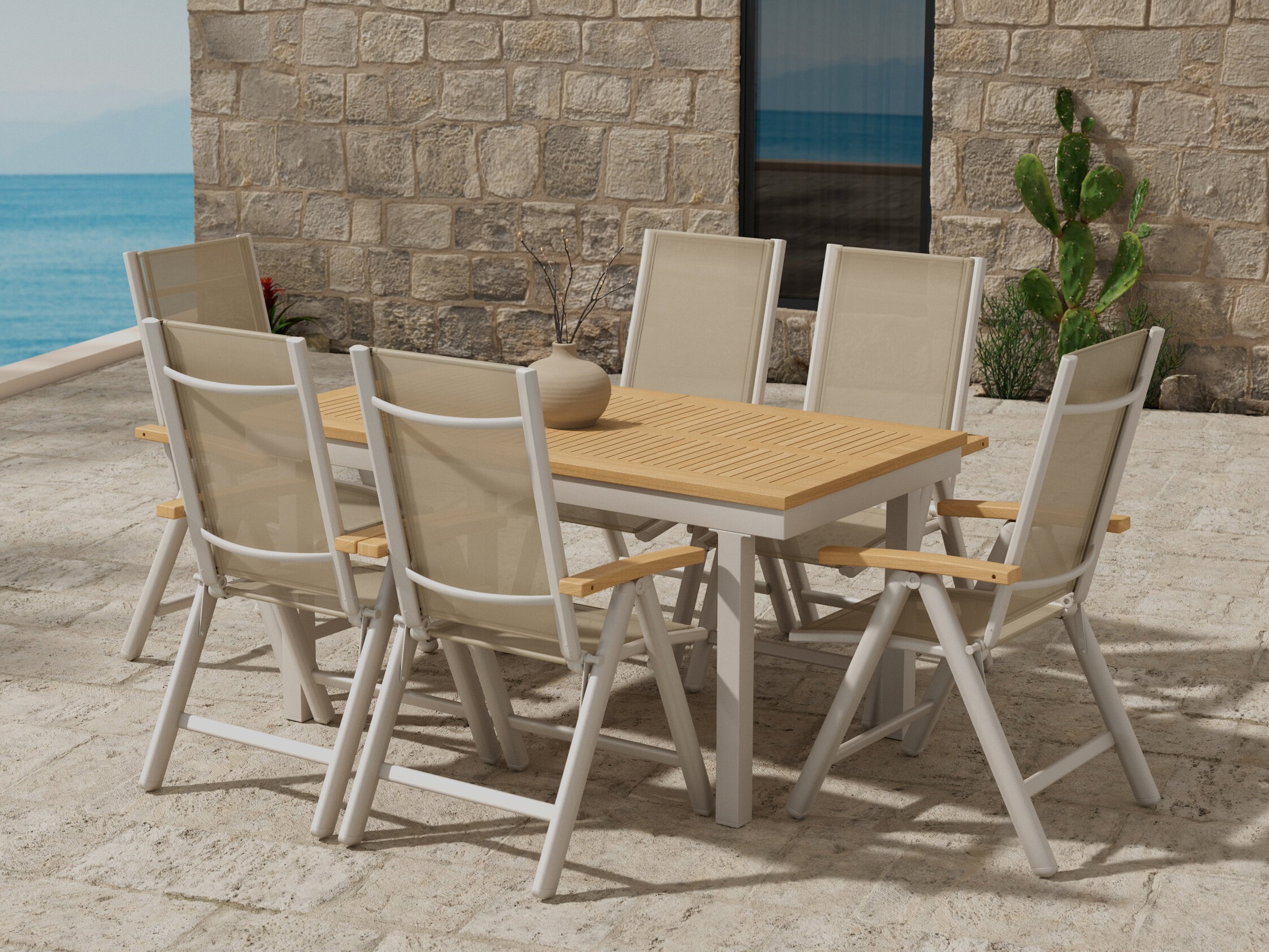 Komplet mize in stolov Dallas 5204