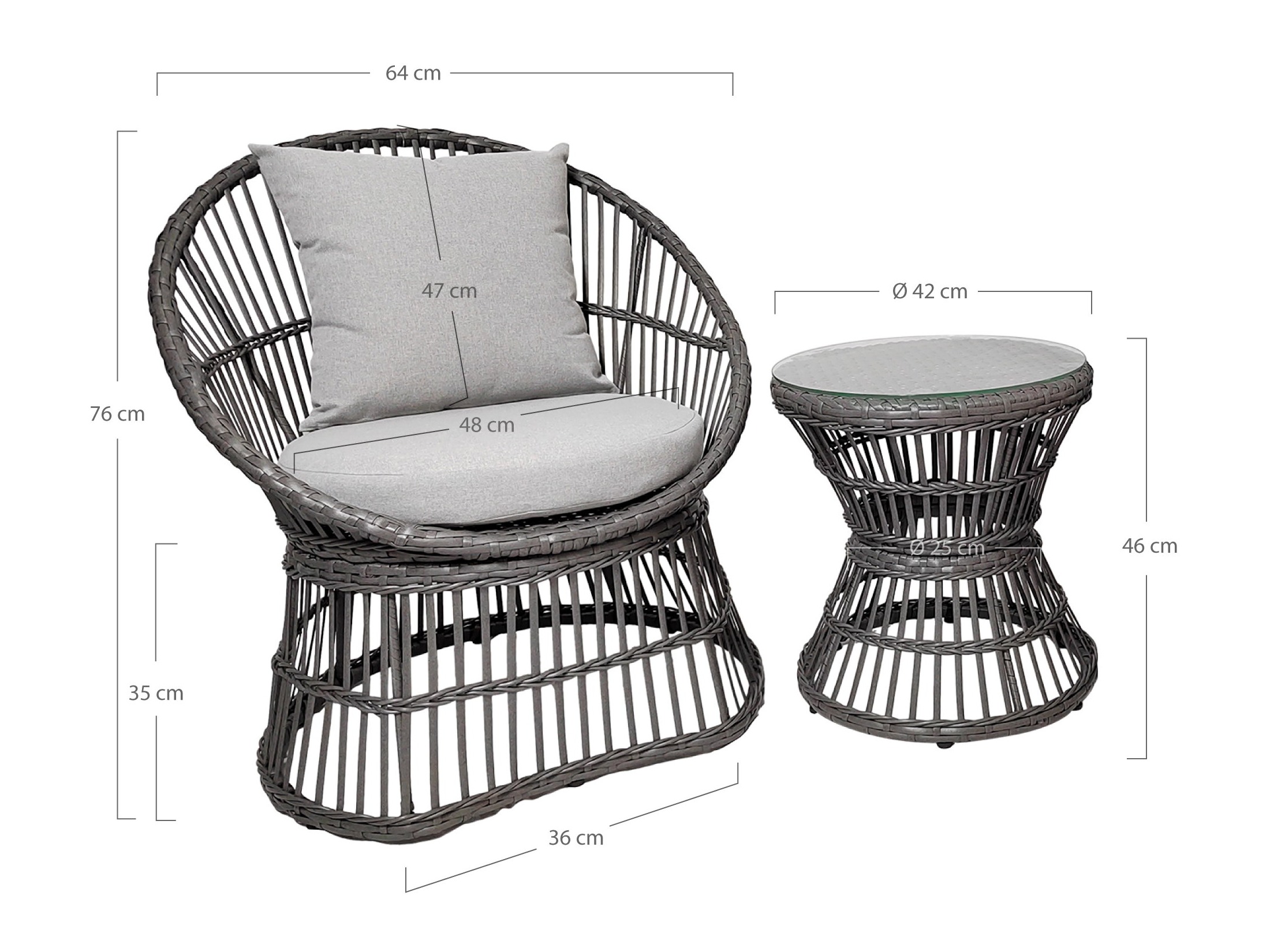 Komplet za balkon Brea 313