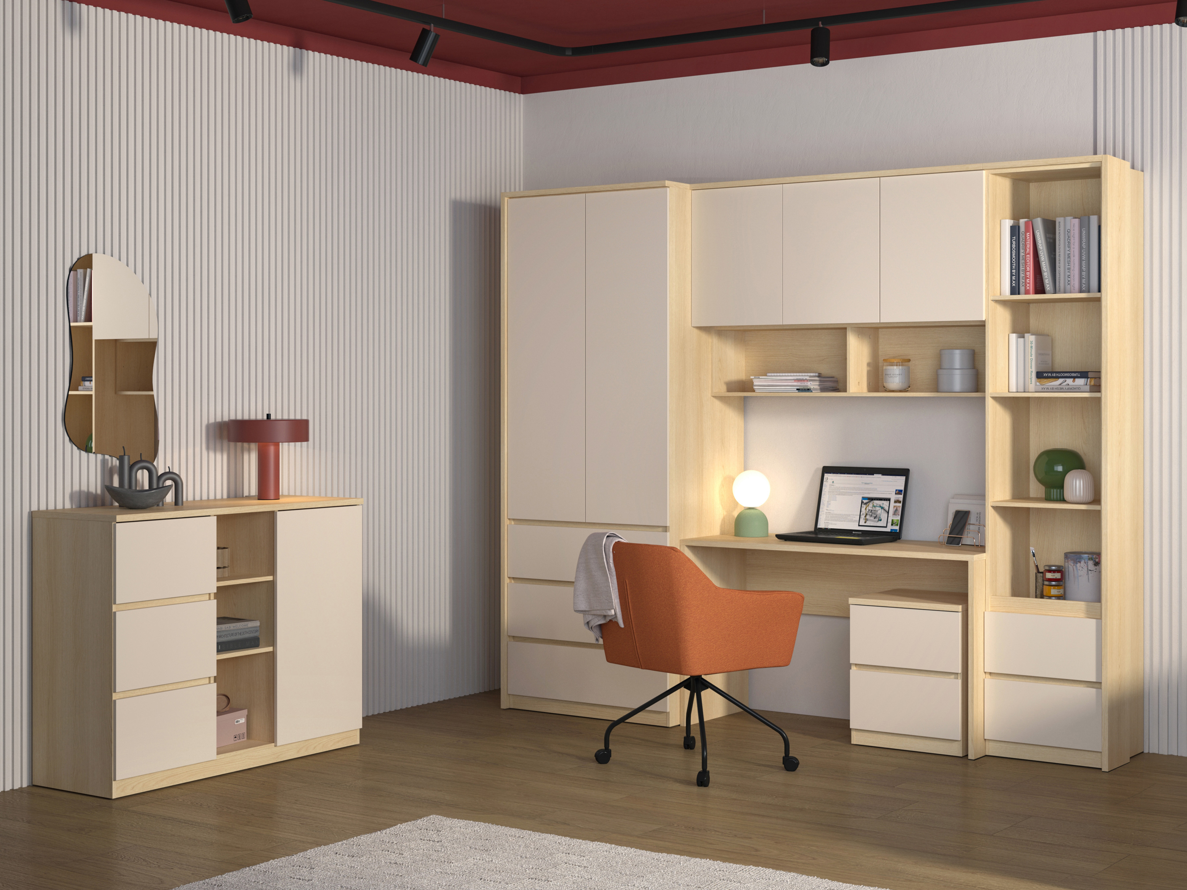 Pohištveni komplet Nolcala 122 (Hrast + Bež)