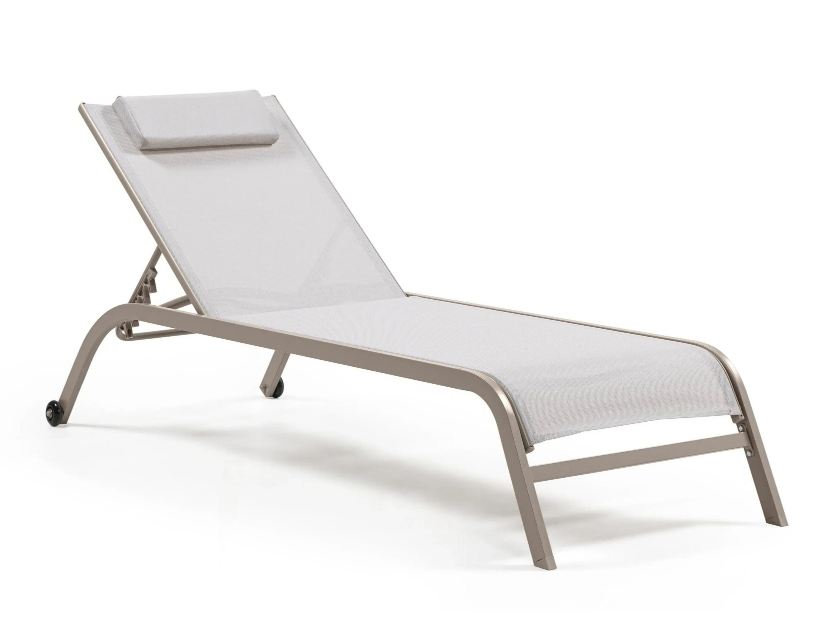 Vrtni ležalnik Burleson 641 (Svetla Siva + Bež)