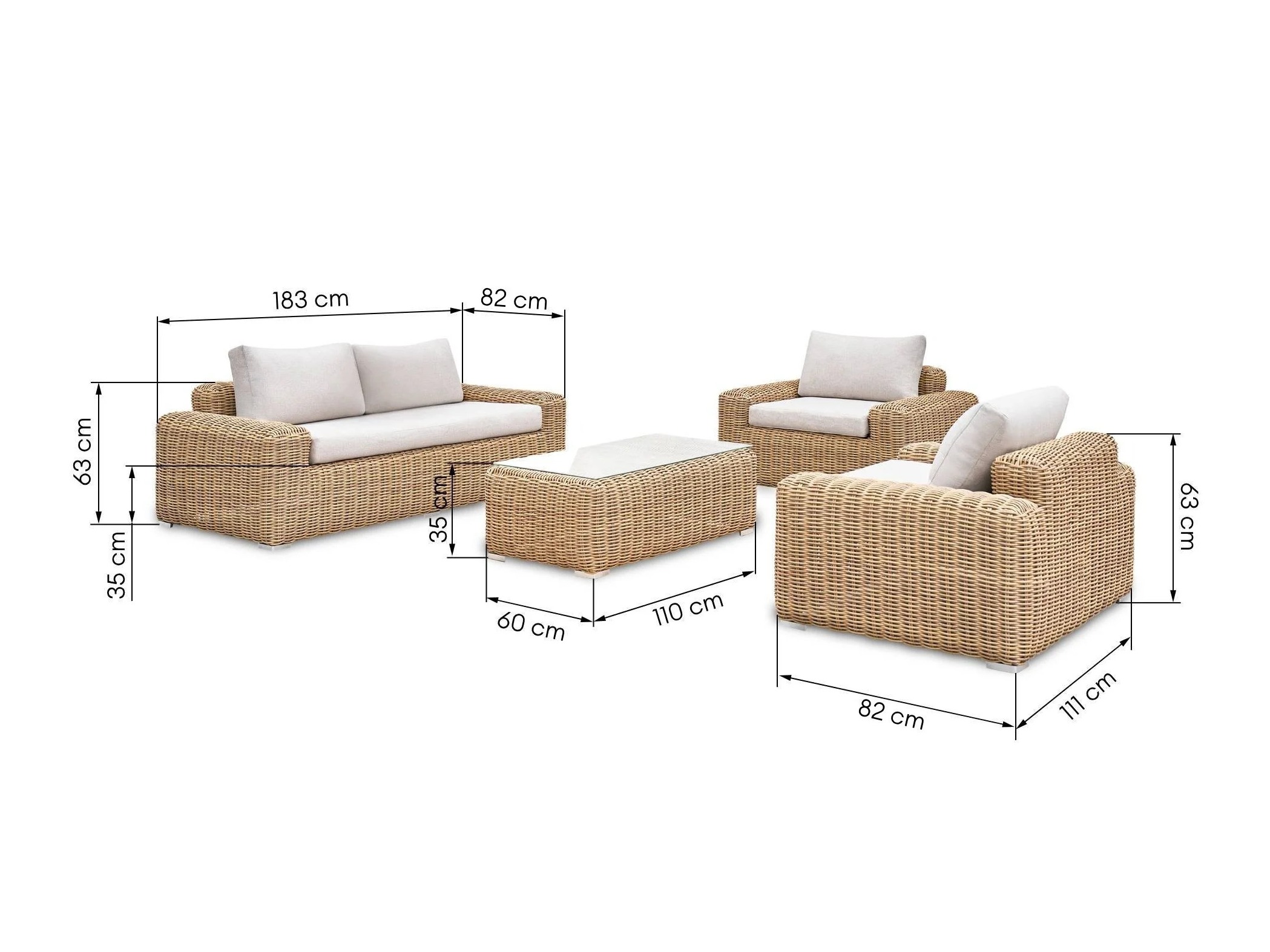 Komplet vrtnega pohištva Burleson 647