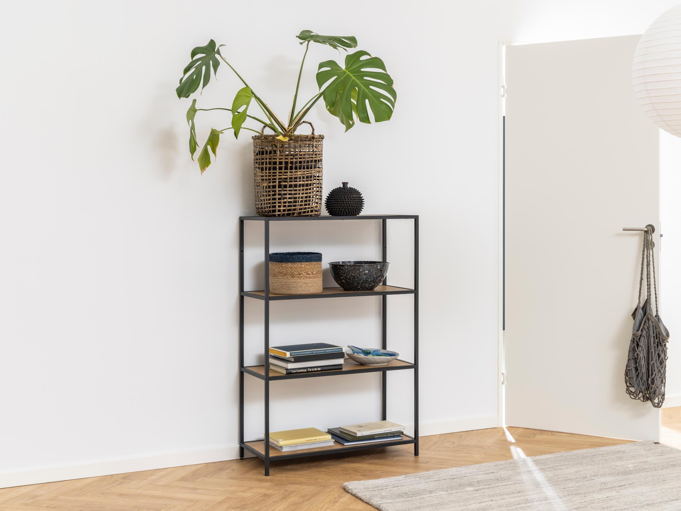 Regal Norsica Sevferi 105 (Divji hrast + Črna)