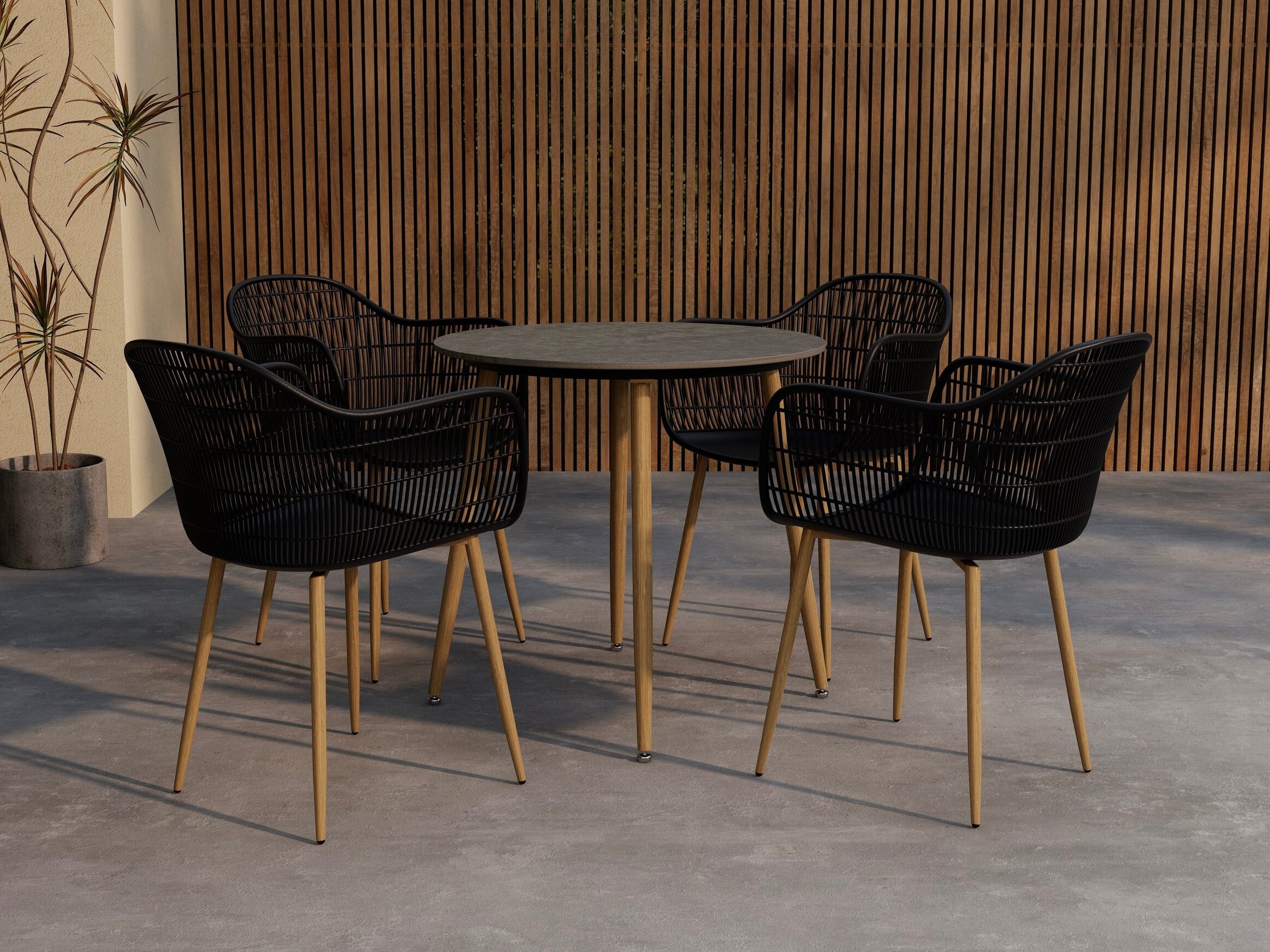 Komplet mize in stolov Dallas 5221