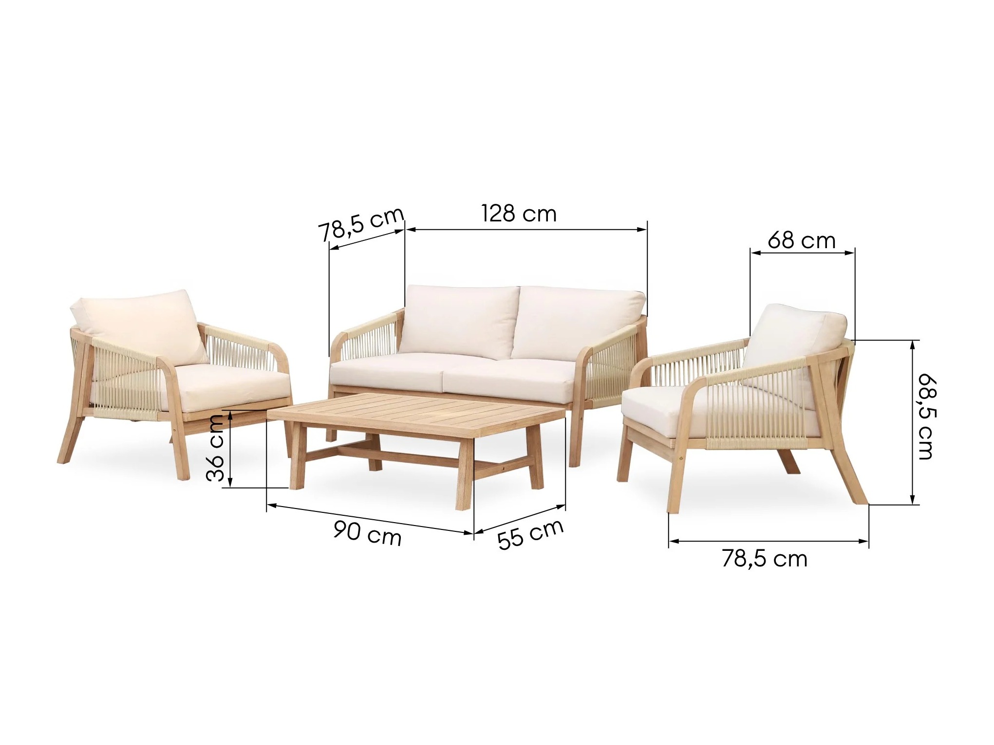 Komplet vrtnega pohištva Burleson 652