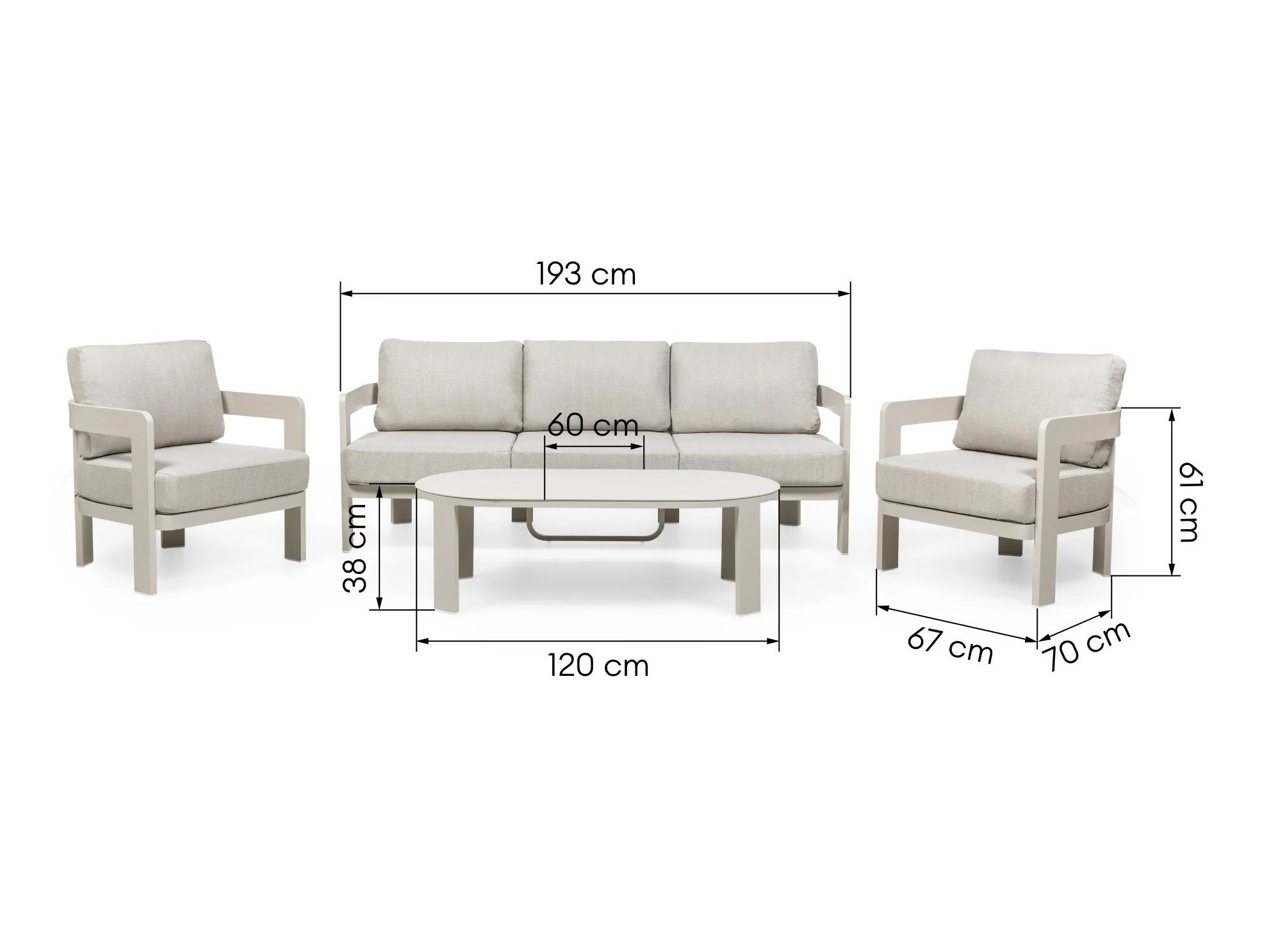 Komplet vrtnega pohištva Burleson 654