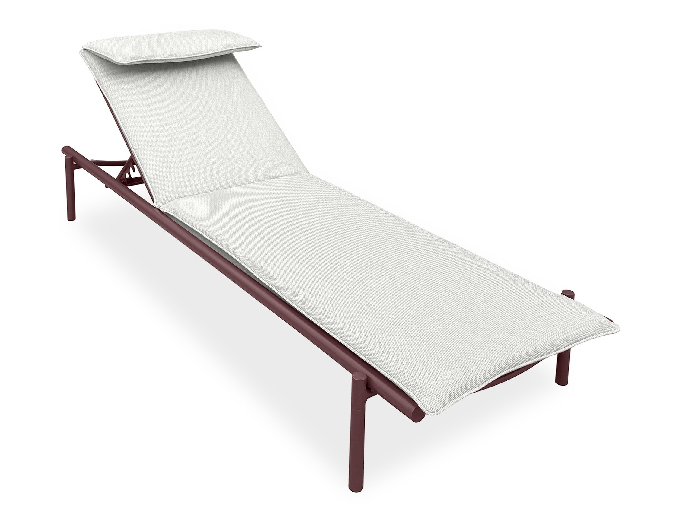 Vrtni ležalnik Burleson 653 (Bordeaux + Svetlo bež)