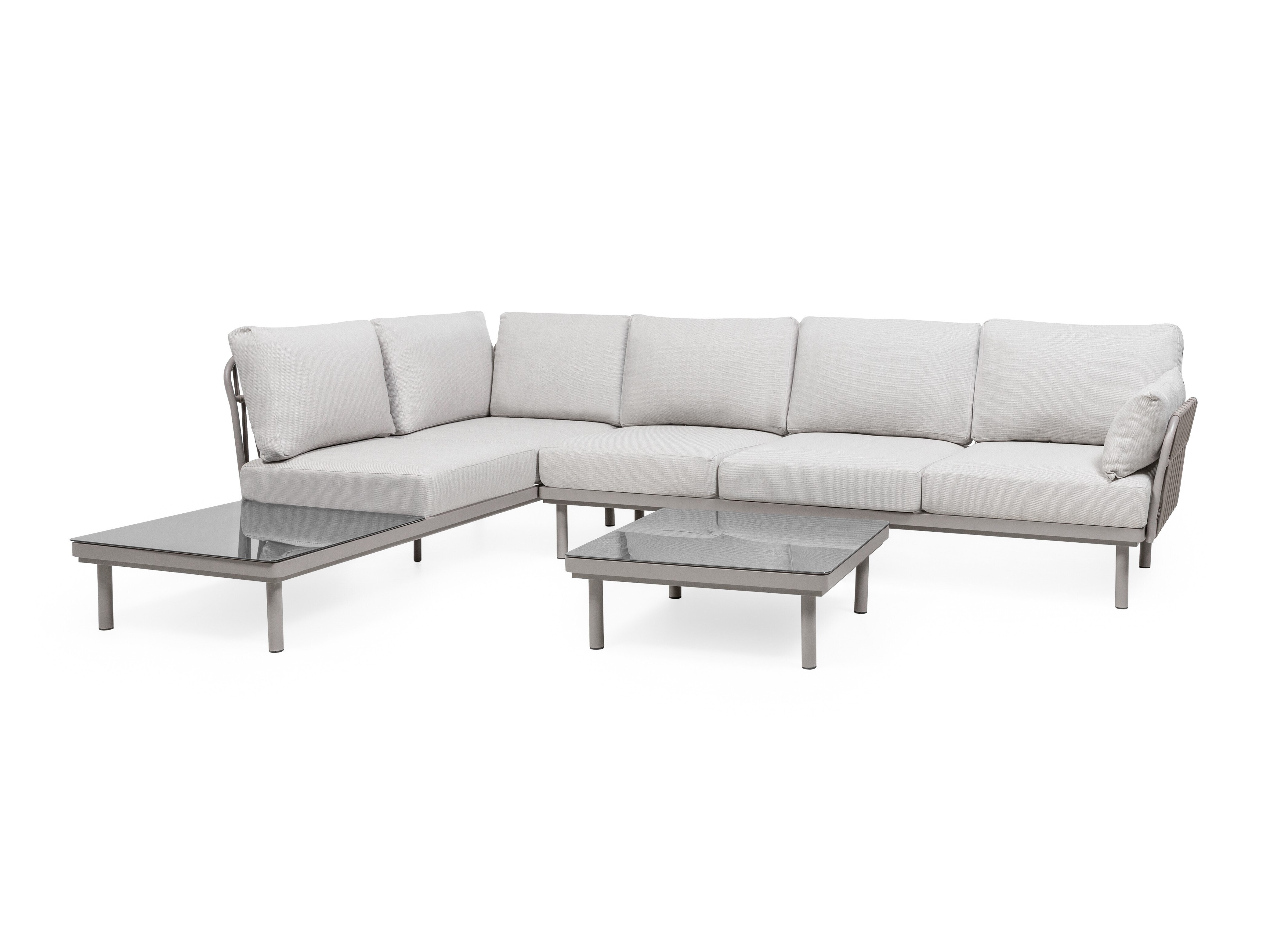 Komplet vrtnega pohištva Burleson 659 (Svetlo bež + Sivo bež)