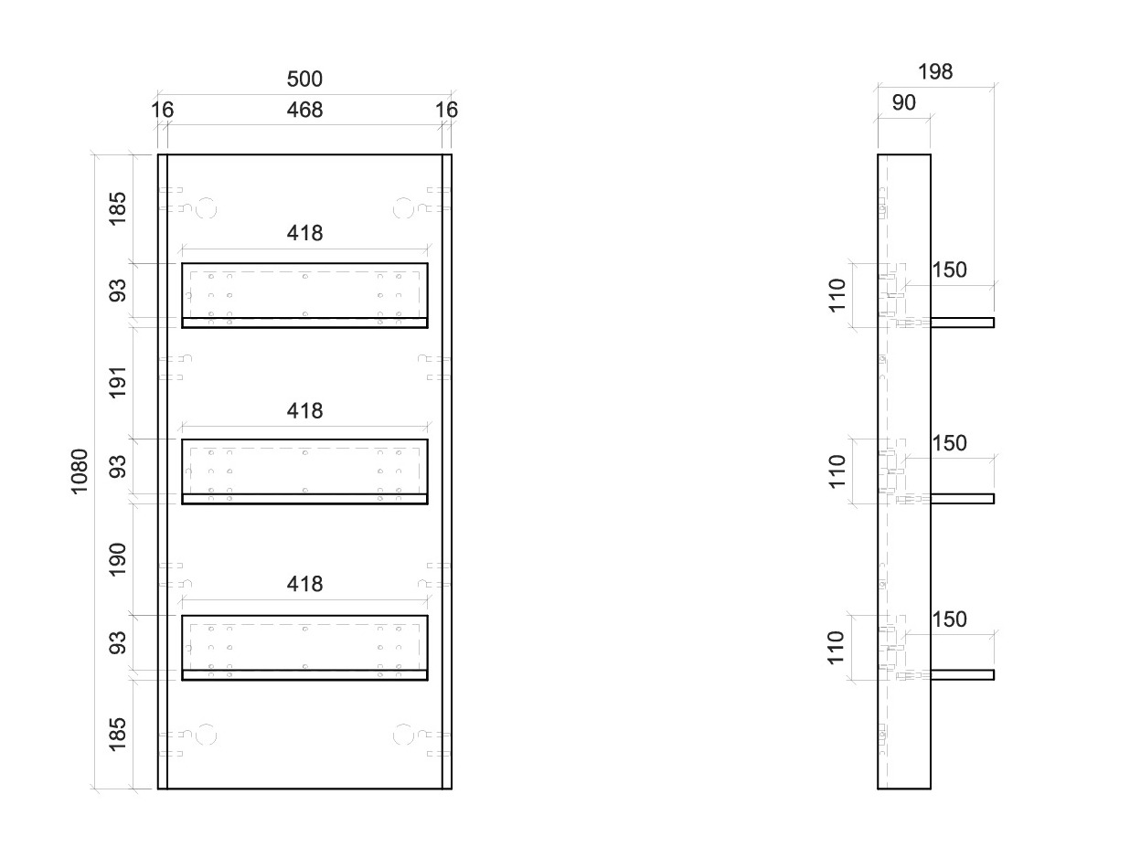 Stenska polica Tencati 104