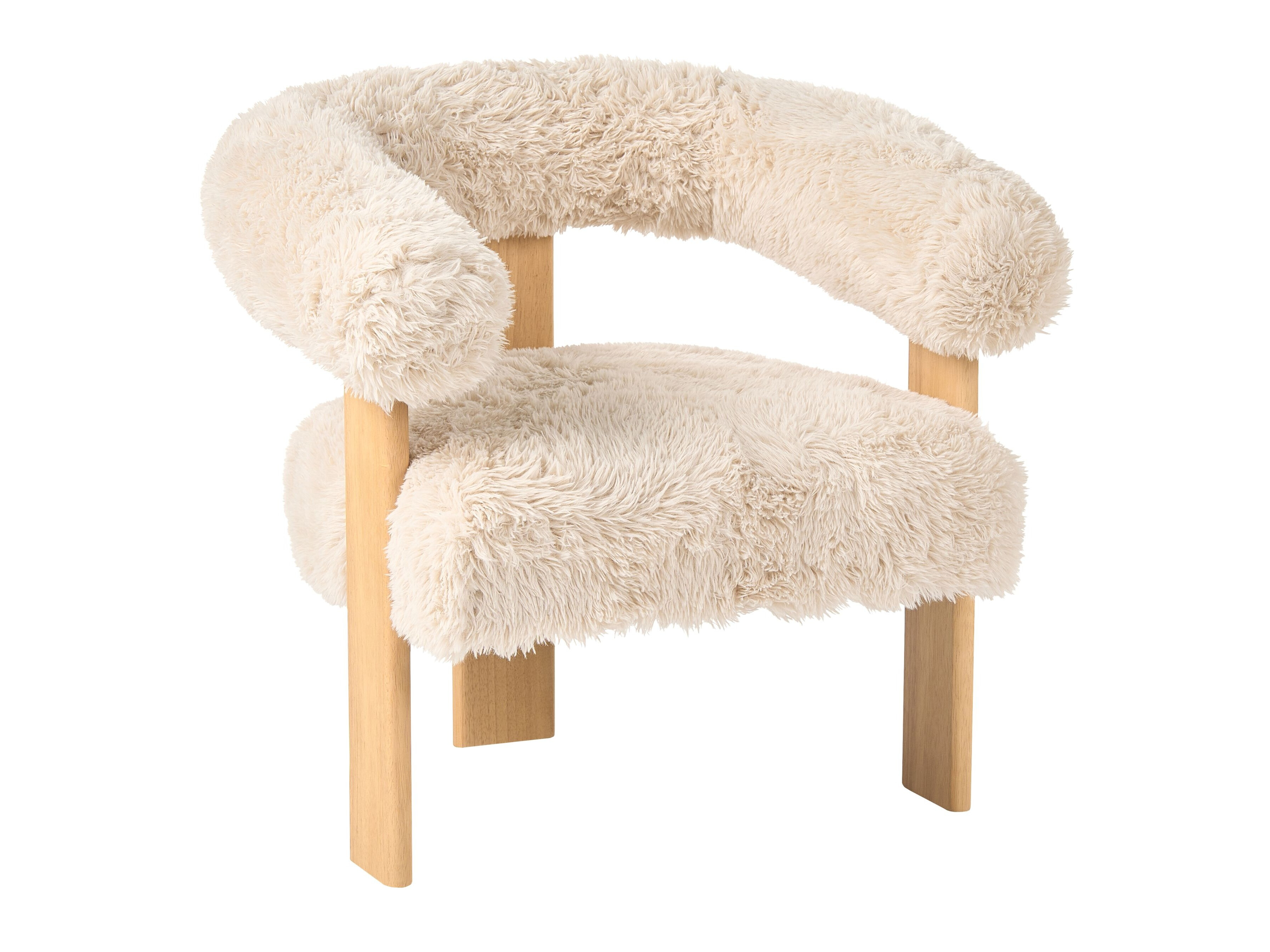 Fotelj Berwyn 3264 (Bela + Svetlo rjava)