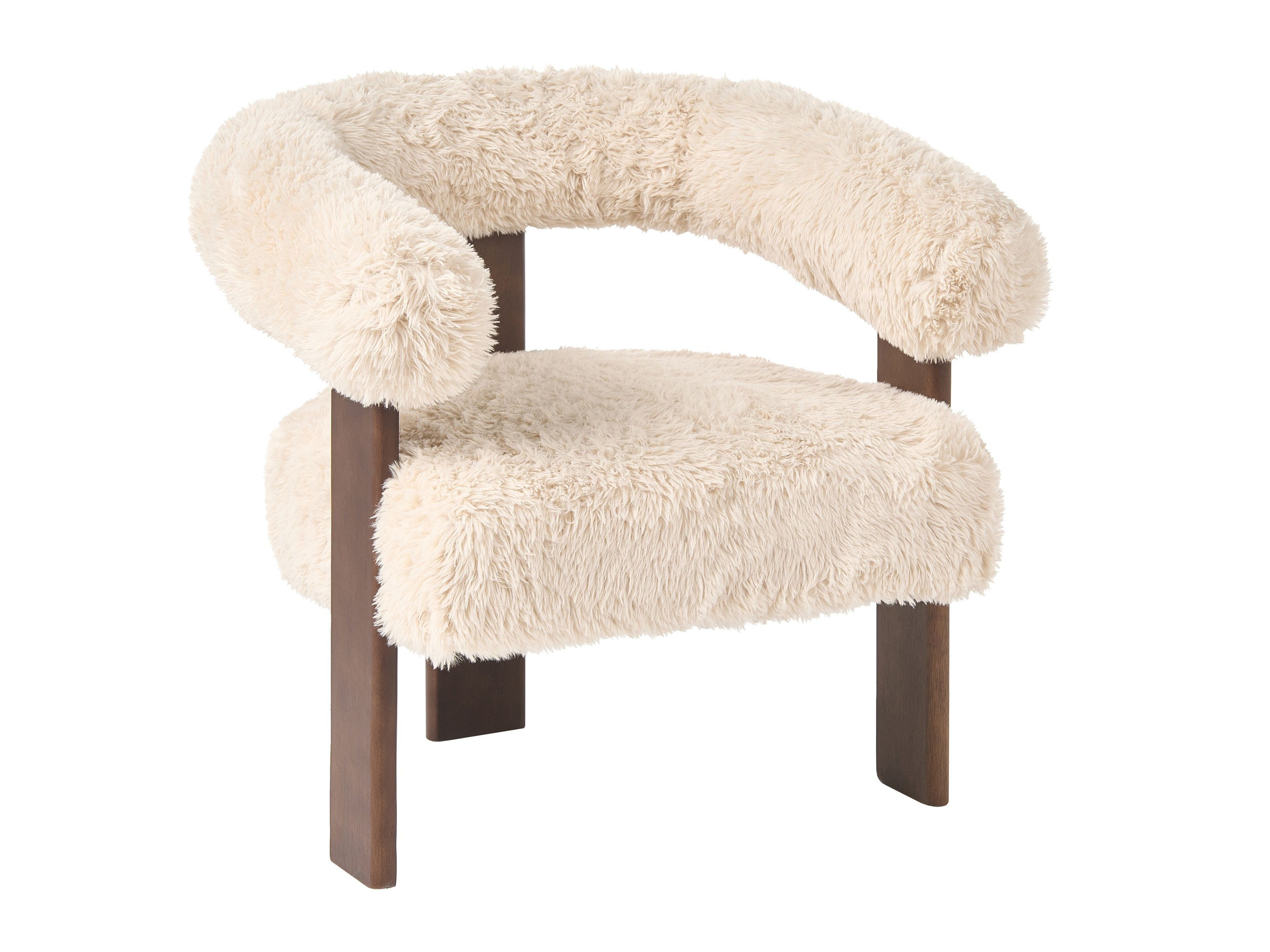 Fotelj Berwyn 3264 (Bela + Temno rjava)